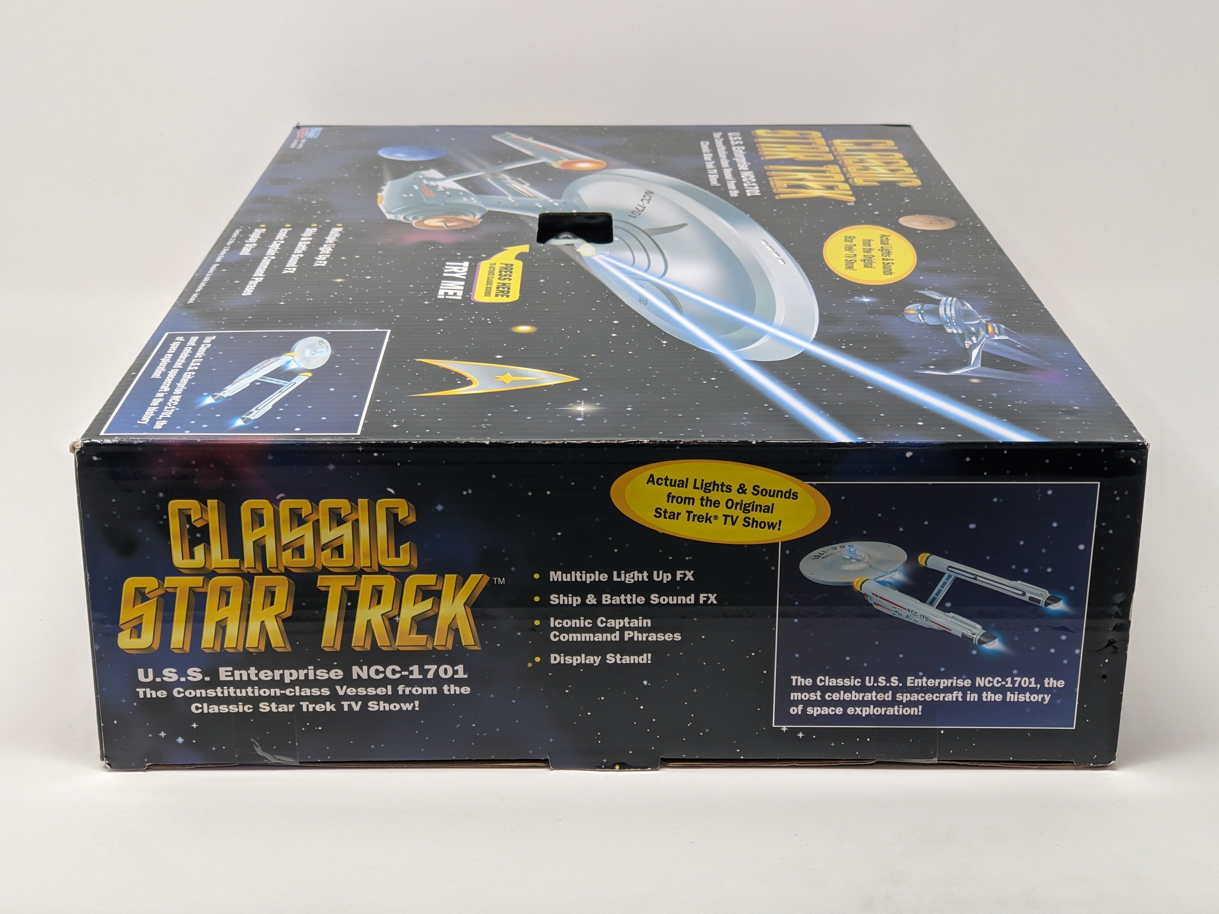 Star Trek USS Enterprise Playmates Model NCC-1701 x2 Signed Koenig Shatner JSA Certified Autograph