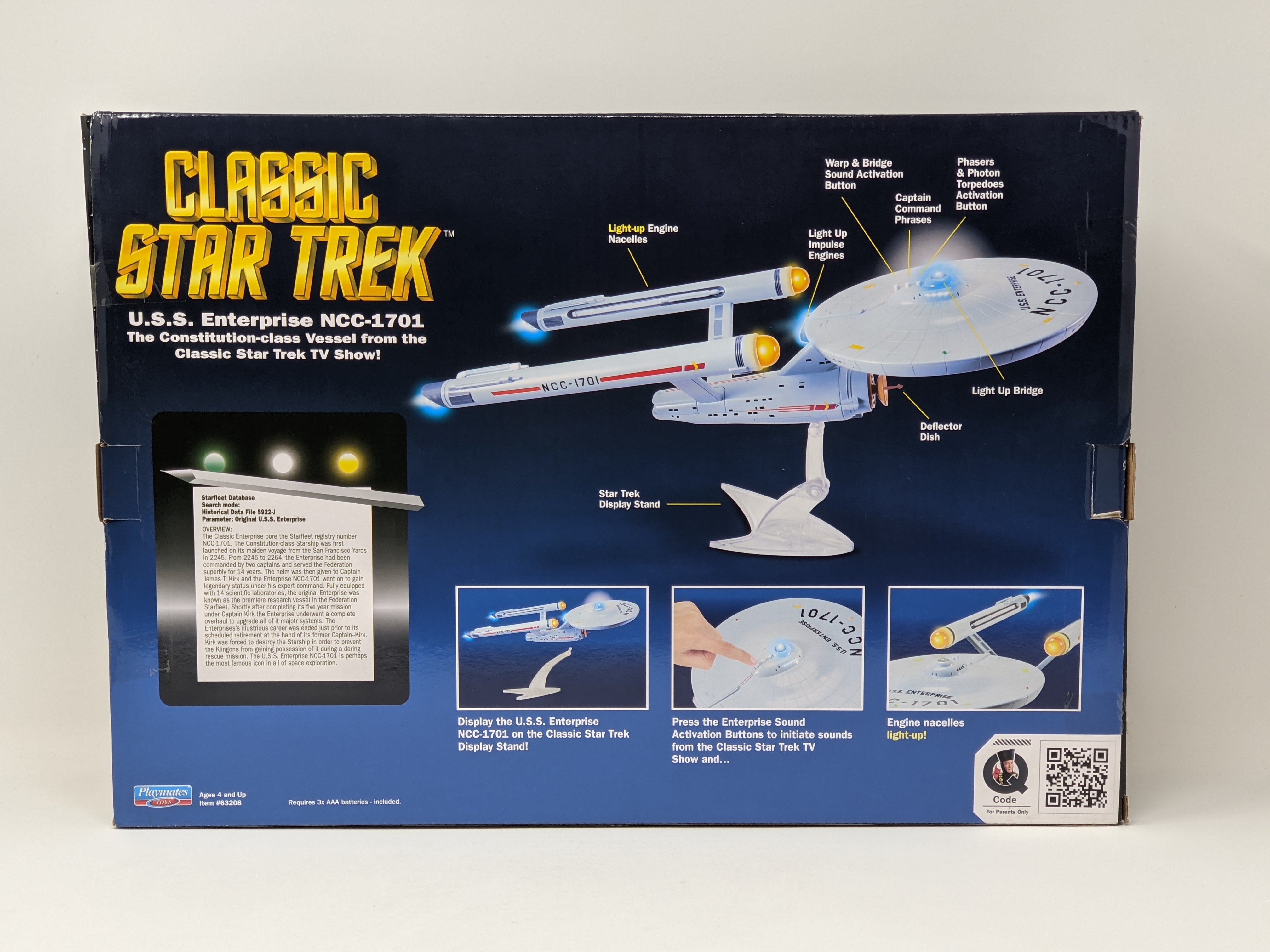 Star Trek USS Enterprise Playmates Model NCC-1701 x2 Signed Koenig Shatner JSA Certified Autograph