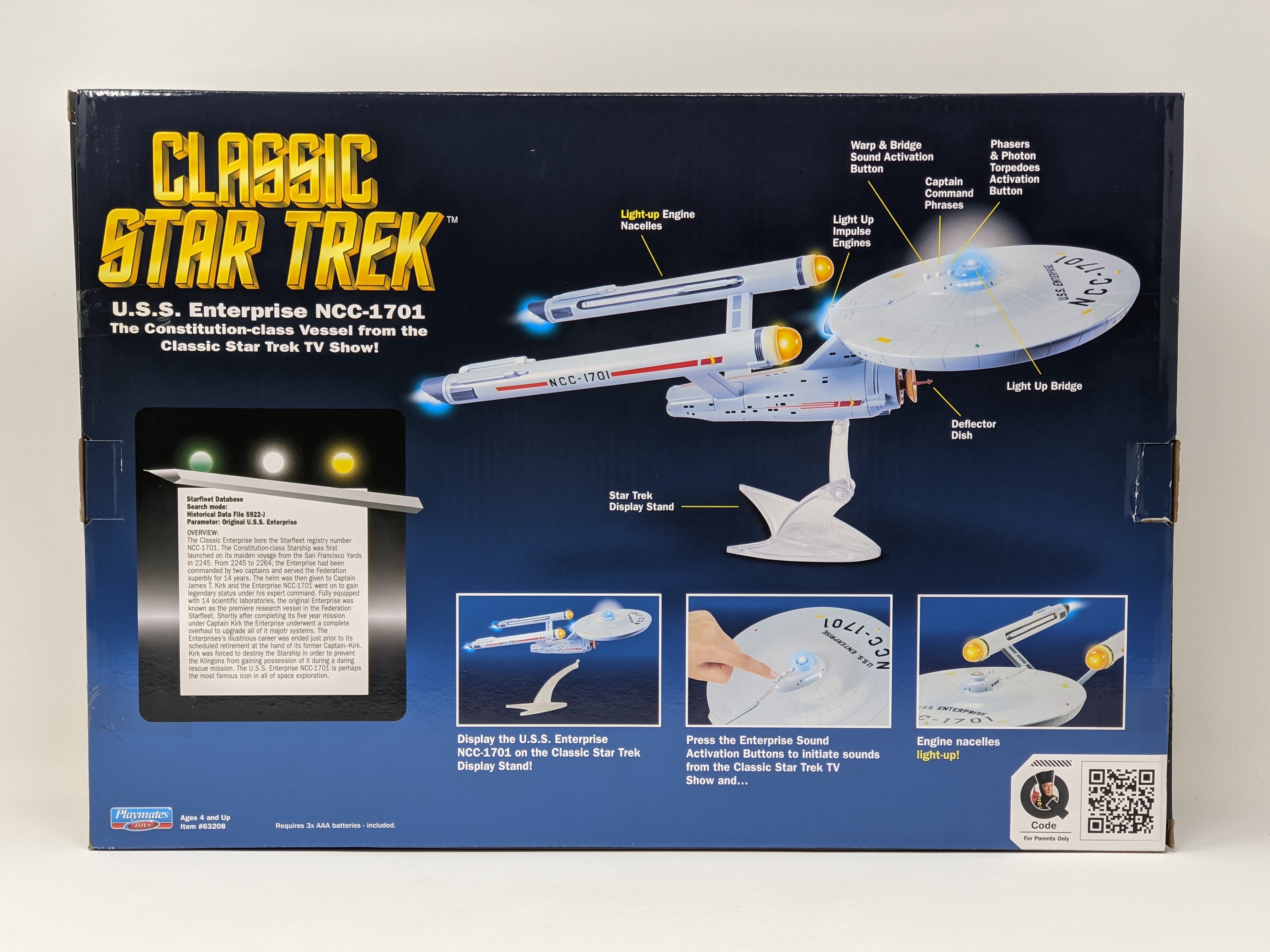 Star Trek USS Enterprise Playmates Model NCC-1701 x2 Signed Koenig Shatner JSA Certified Autograph