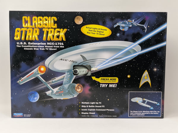 Star Trek USS Enterprise Playmates Model NCC-1701 x2 Signed Koenig Shatner JSA Certified Autograph