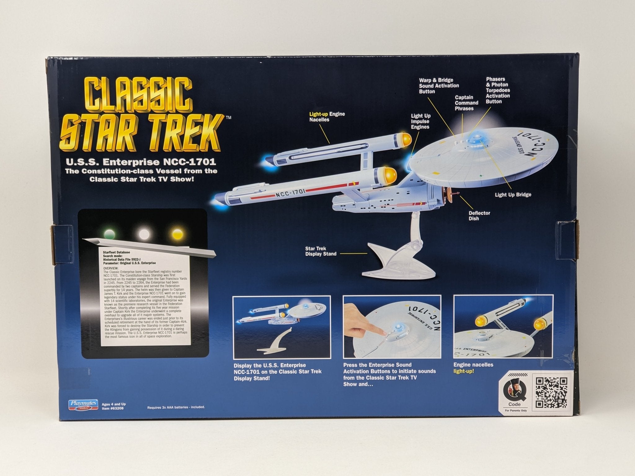 Star Trek USS Enterprise Playmates Model NCC-1701 x2 Signed Koenig Shatner JSA Certified Autograph