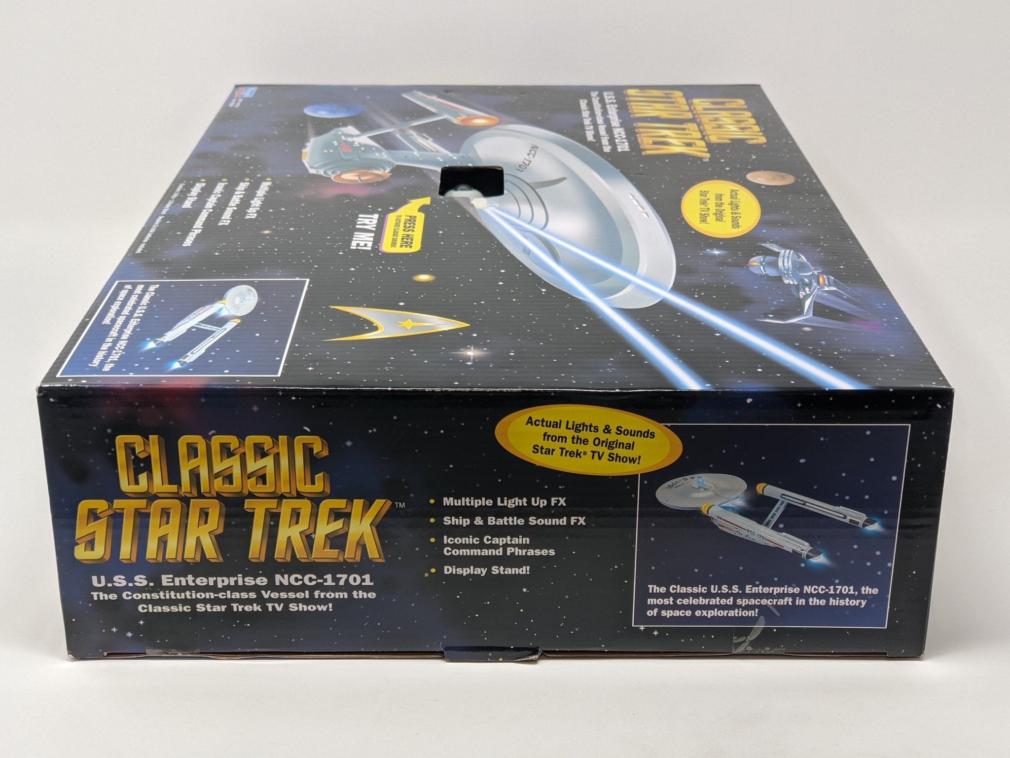 Star Trek USS Enterprise Playmates Model NCC-1701 x2 Signed Koenig Shatner JSA Certified Autograph