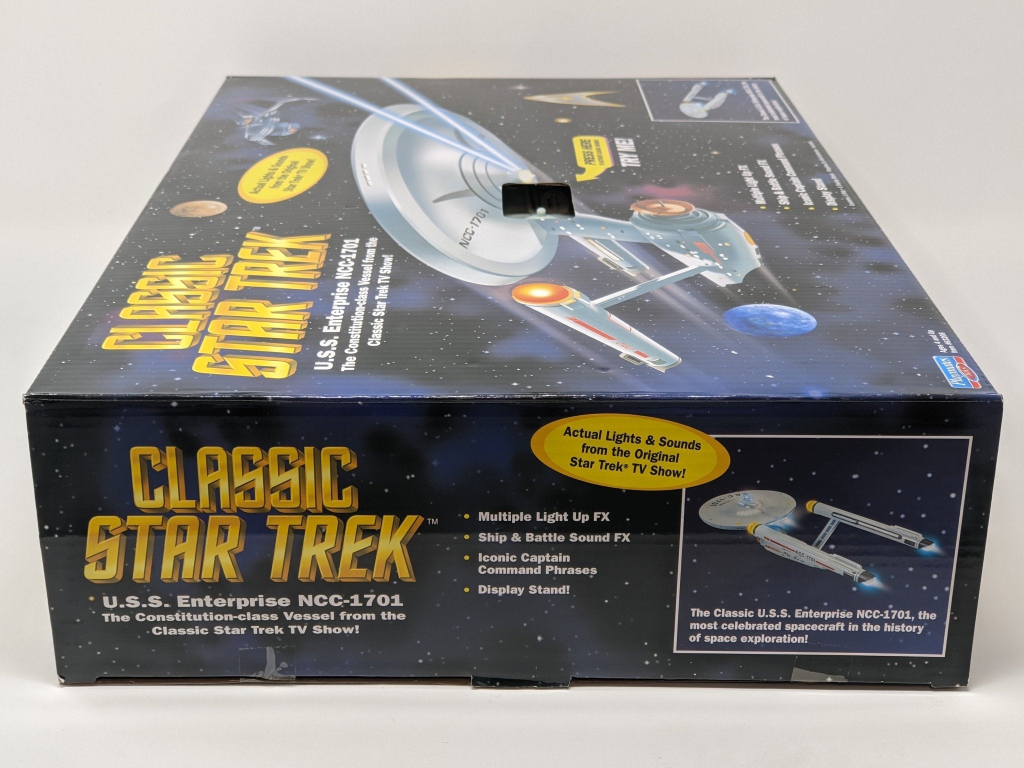 Star Trek USS Enterprise Playmates Model NCC-1701 x2 Signed Koenig Shatner JSA Certified Autograph