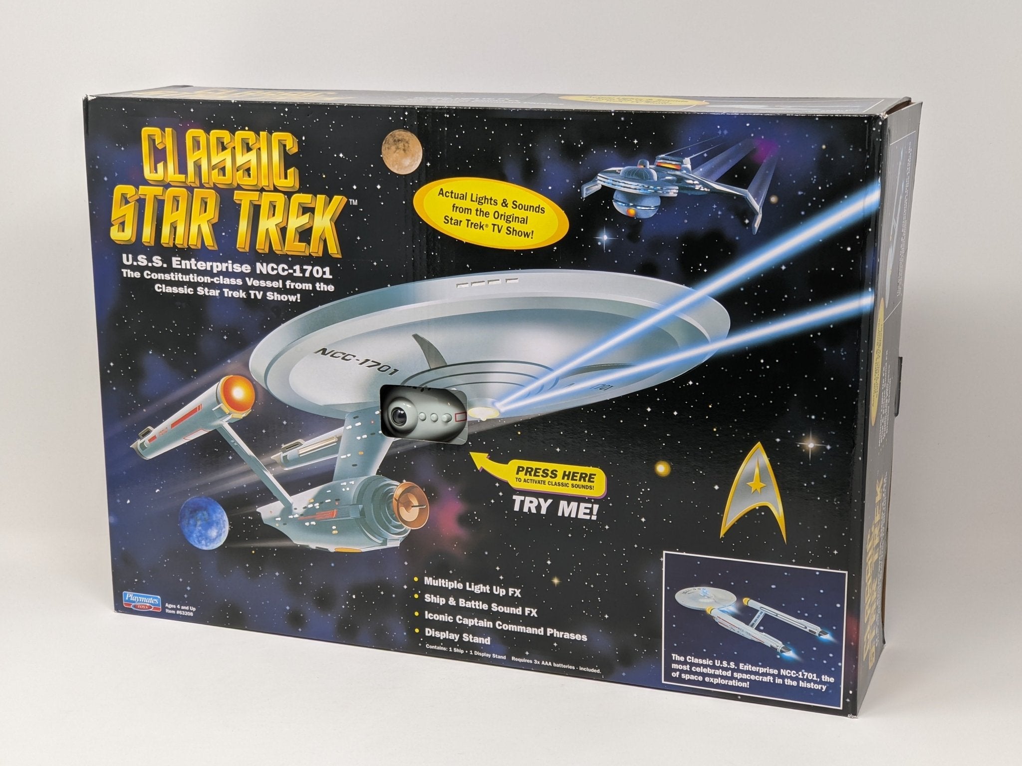 Star Trek USS Enterprise Playmates Model NCC-1701 x2 Signed Koenig Shatner JSA Certified Autograph