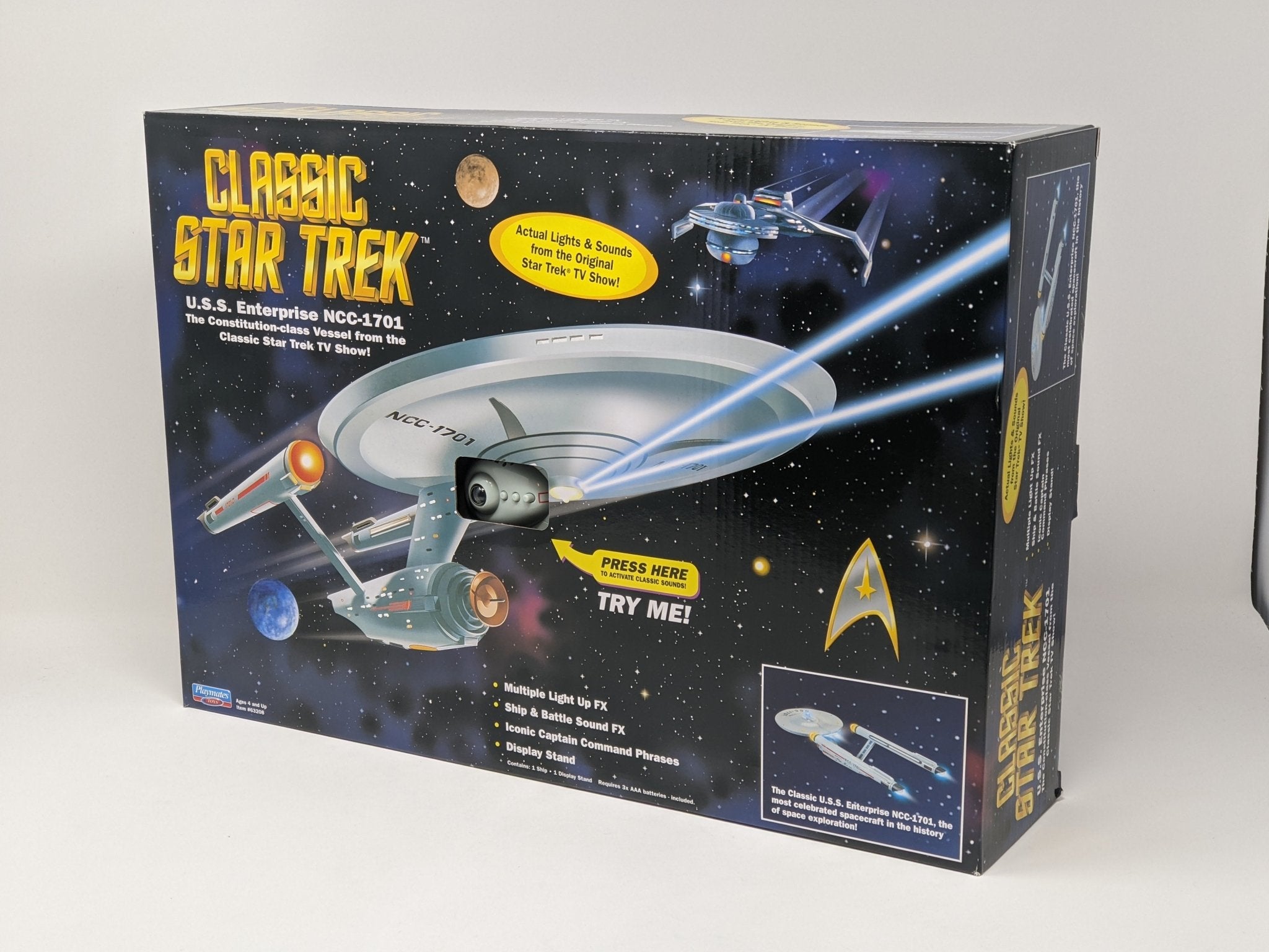 Star Trek USS Enterprise Playmates Model NCC-1701 x2 Signed Koenig Shatner JSA Certified Autograph