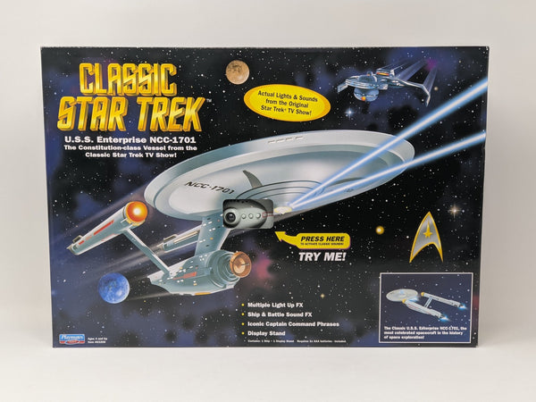 Star Trek USS Enterprise Playmates Model NCC-1701 x2 Signed Koenig Shatner JSA Certified Autograph