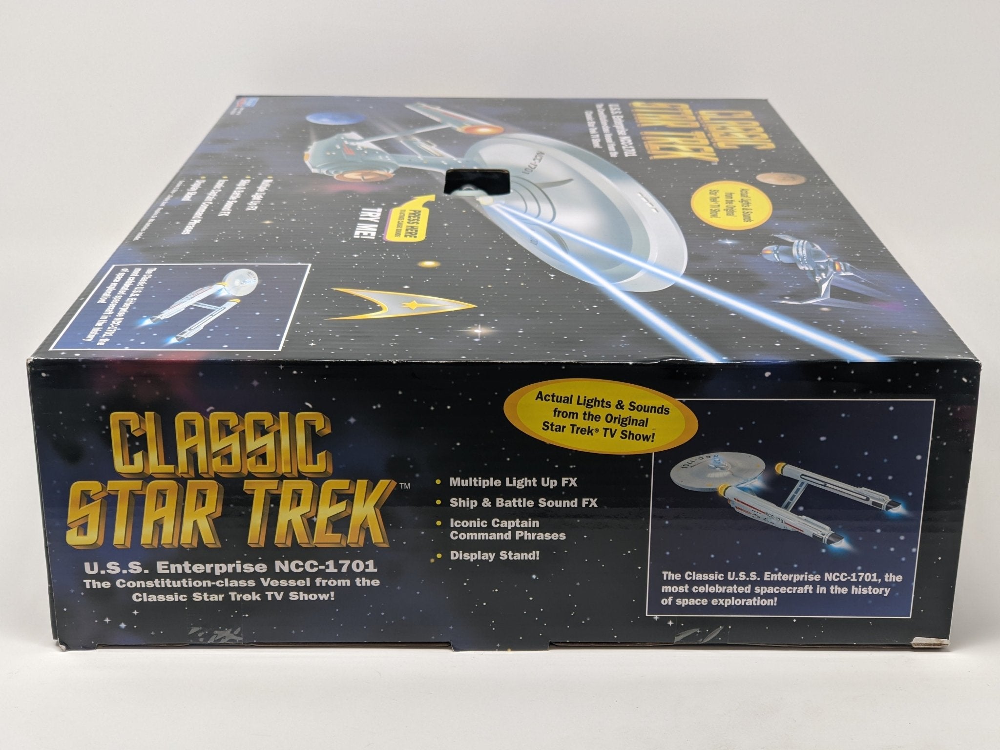 Star Trek USS Enterprise Playmates Model NCC-1701 x2 Signed Koenig Shatner JSA Certified Autograph