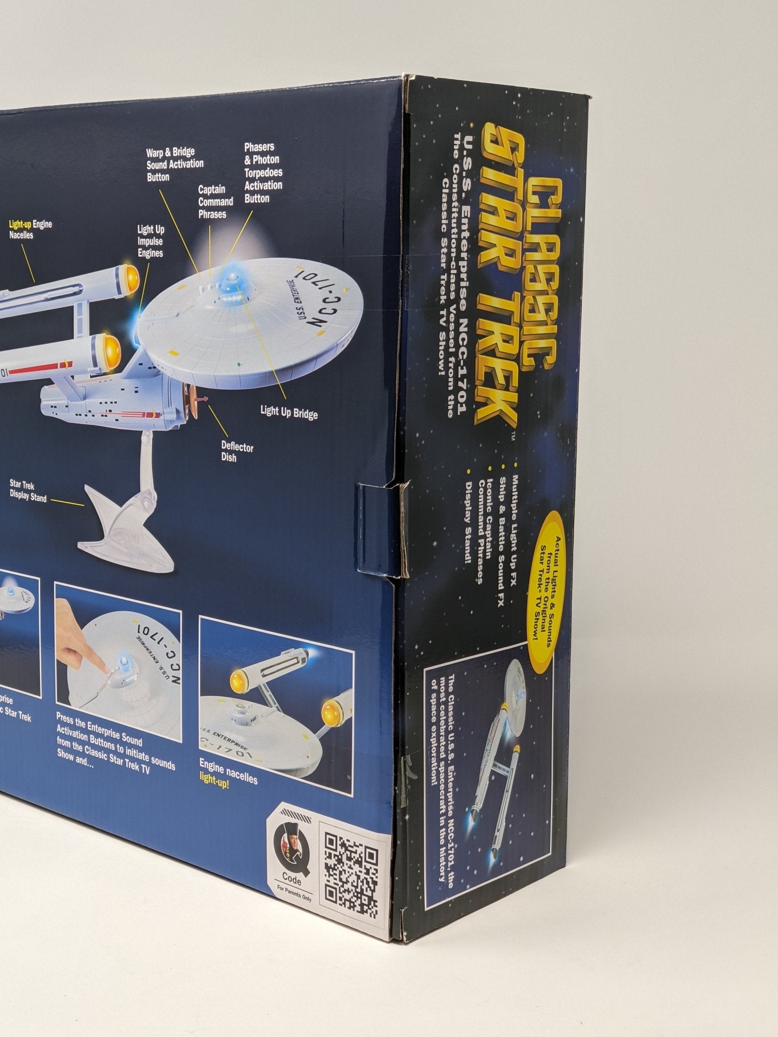 Star Trek USS Enterprise Playmates Model NCC-1701 x2 Signed Koenig Shatner JSA Certified Autograph