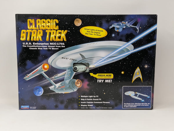 Star Trek USS Enterprise Playmates Model NCC-1701 x2 Signed Koenig Shatner JSA Certified Autograph