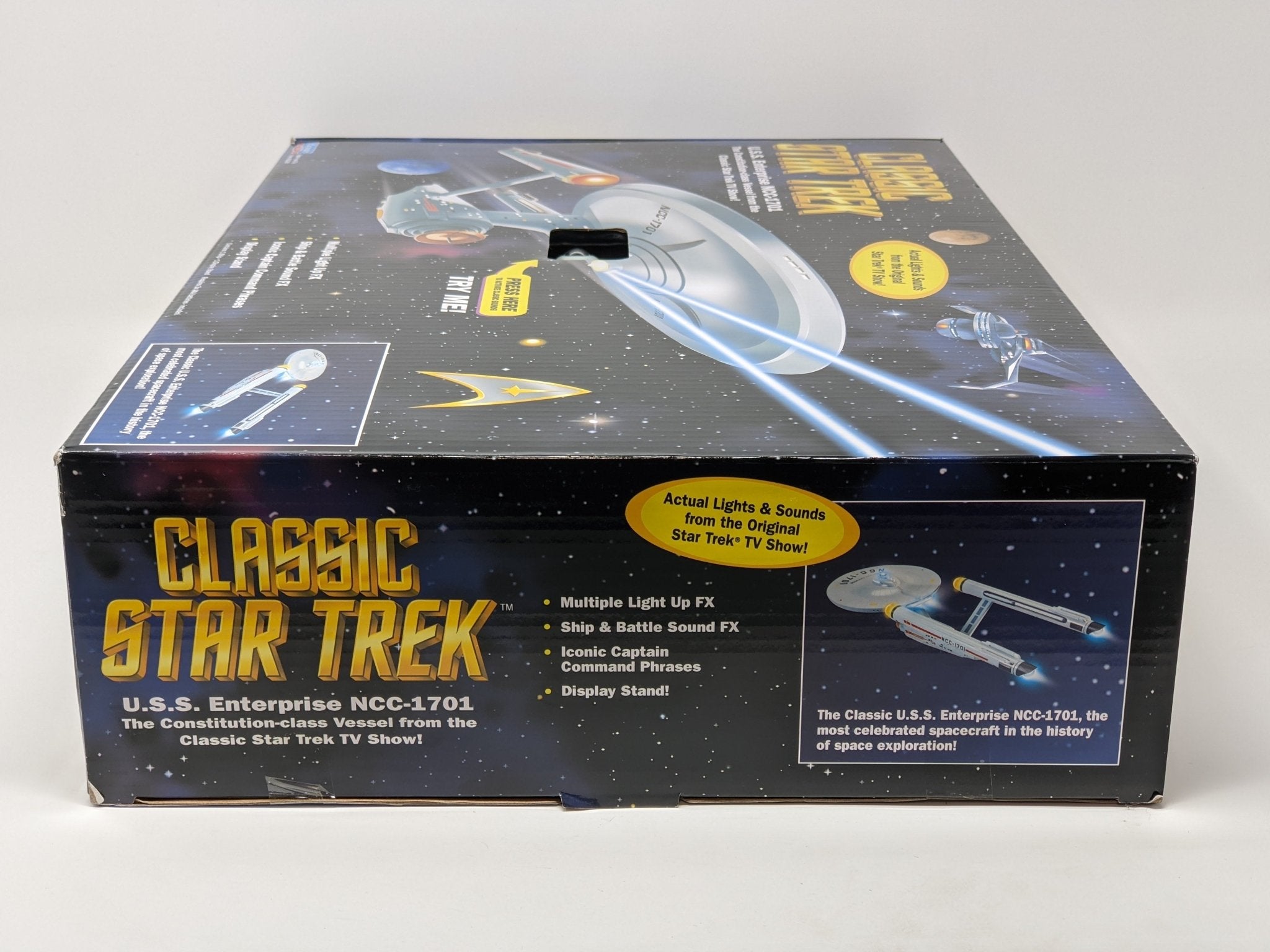 Star Trek USS Enterprise Playmates Model NCC-1701 x2 Signed Koenig Shatner JSA Certified Autograph