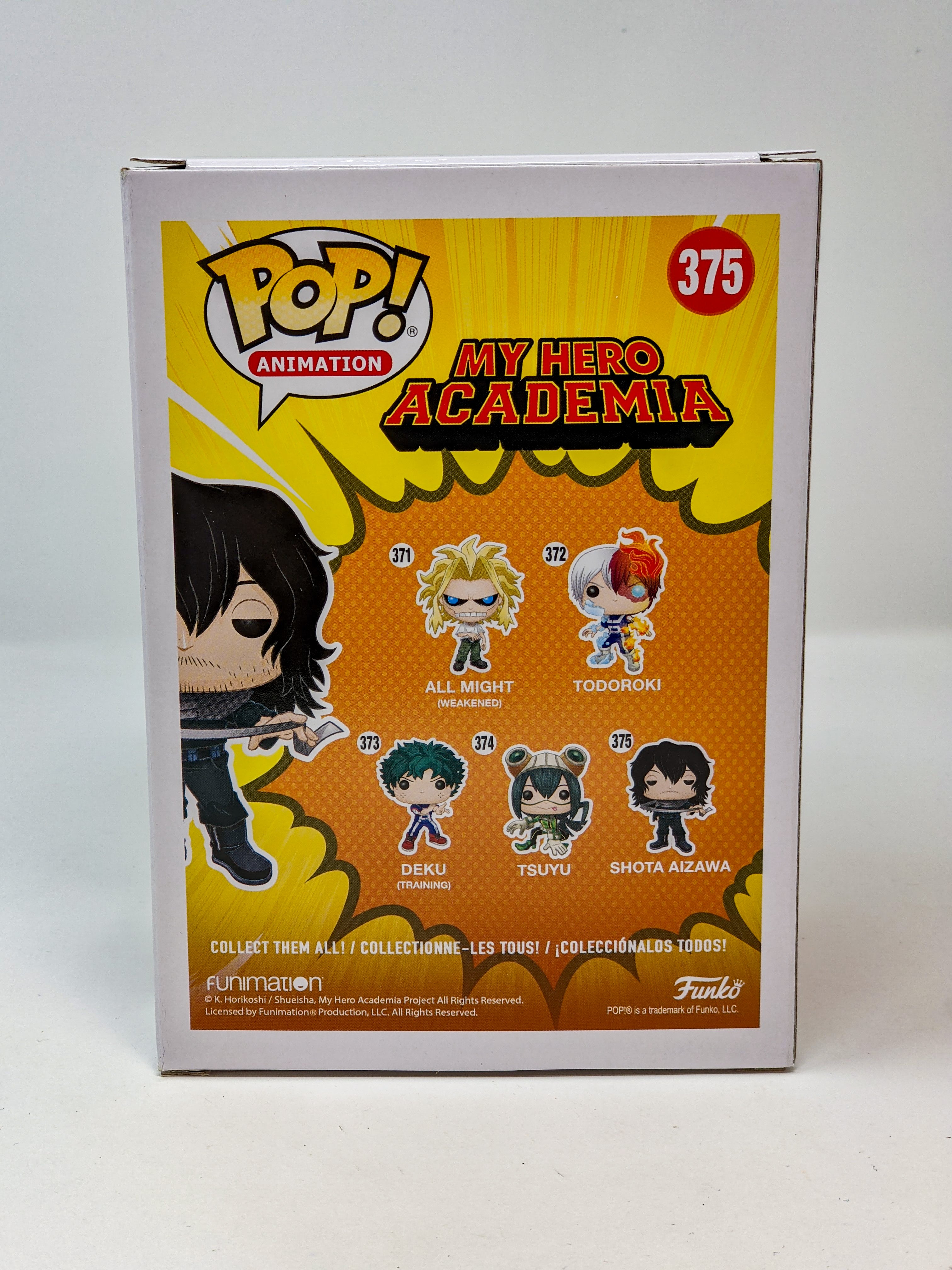 Christopher Wehkamp My Hero Academia Shota Aizawa #375 Signed Funko Pop JSA Certified Autograph