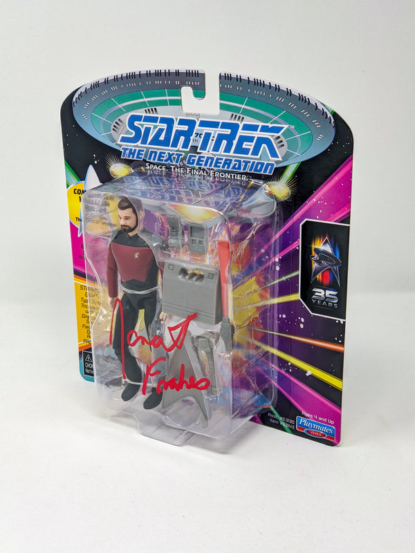 Jonathan Frakes Star Trek Commander William Riker Playmates Action Figure Signed JSA Certified Autograph