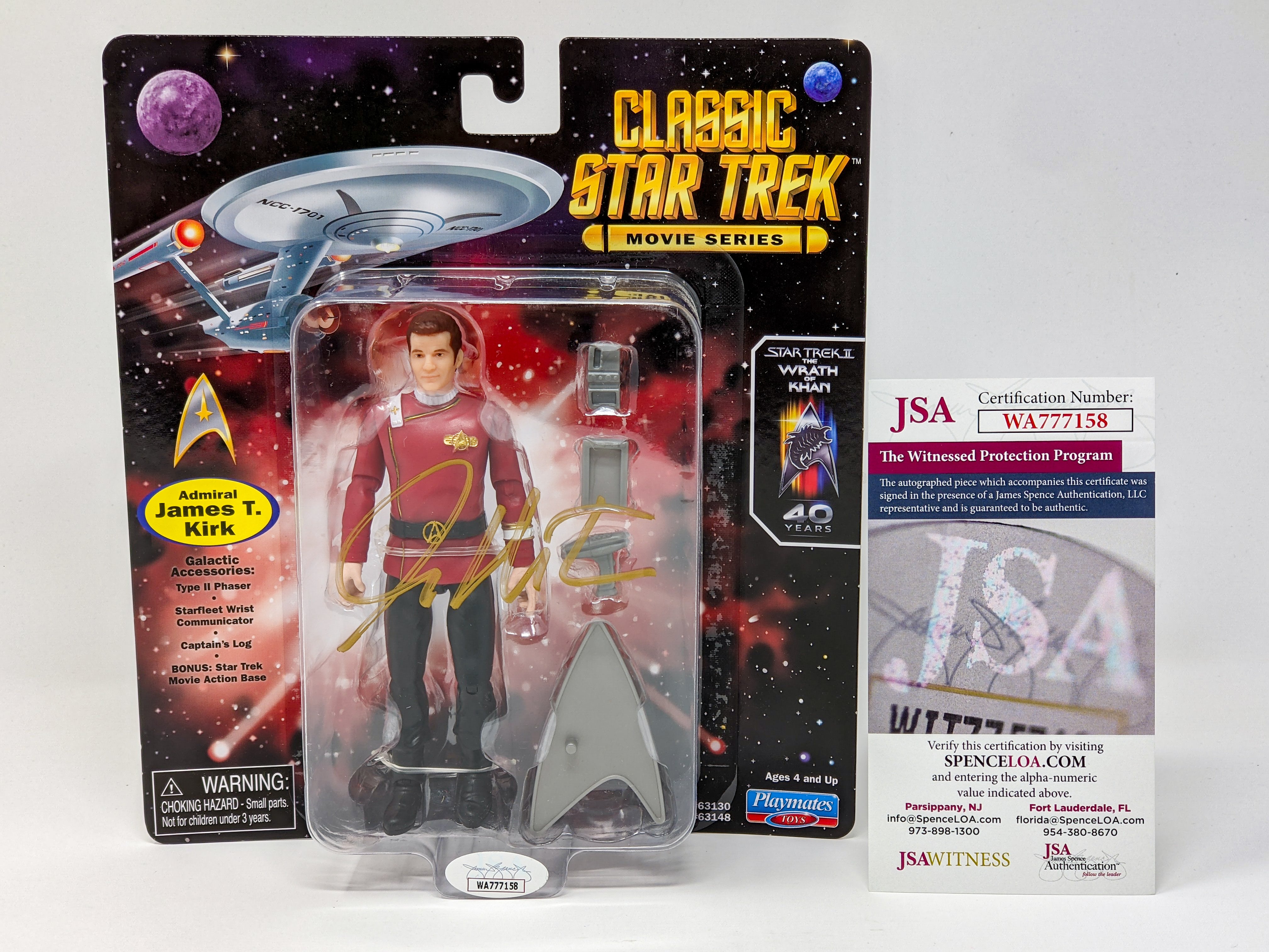William Shatner Star Trek Captain Kirk Playmates Action Figure Signed JSA Certified Autograph GalaxyCon