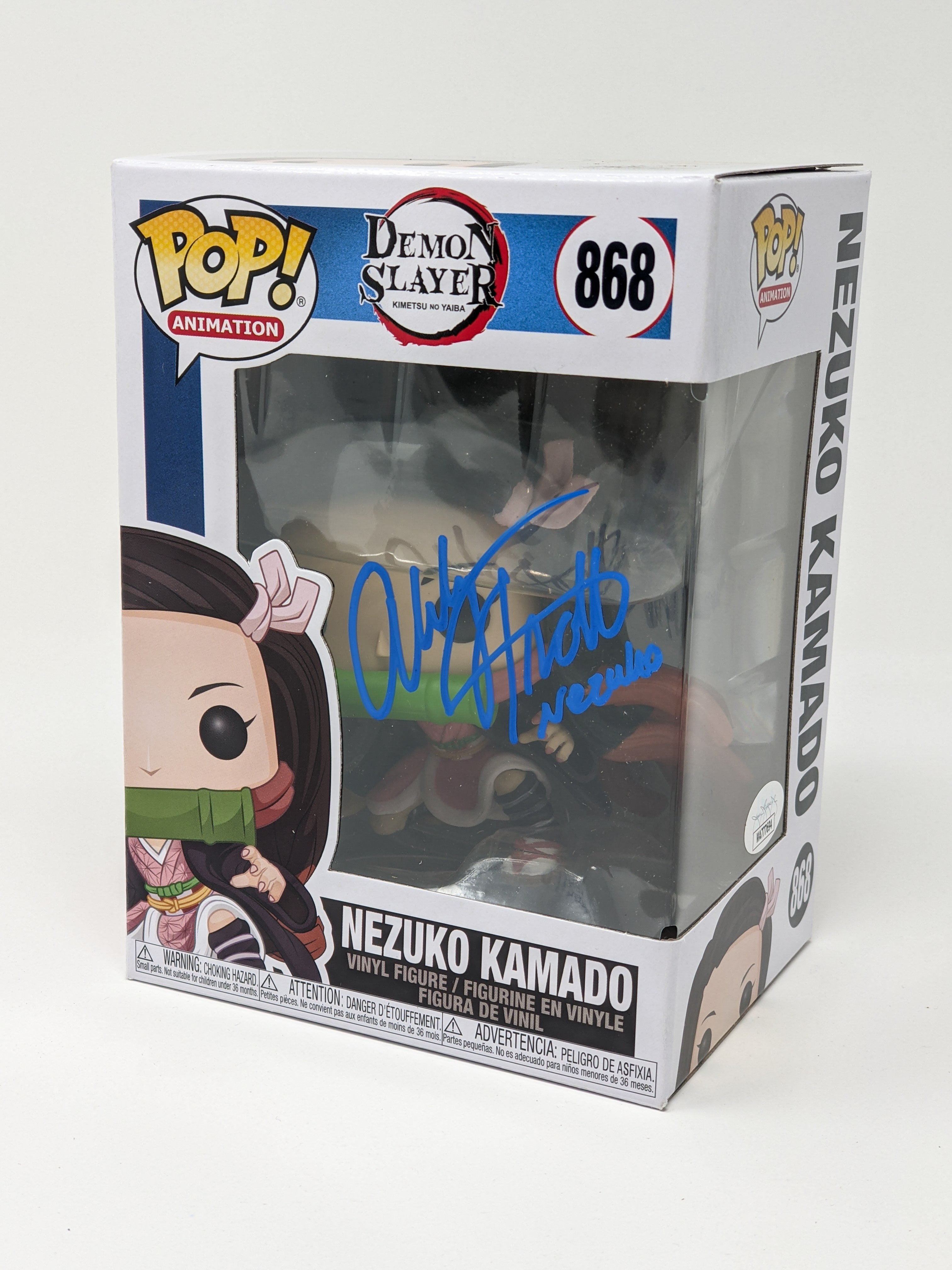Abby Trott Demon Slayer Nezuko Kamado #868 Signed Funko Pop JSA COA Certified Autograph GalaxyCon