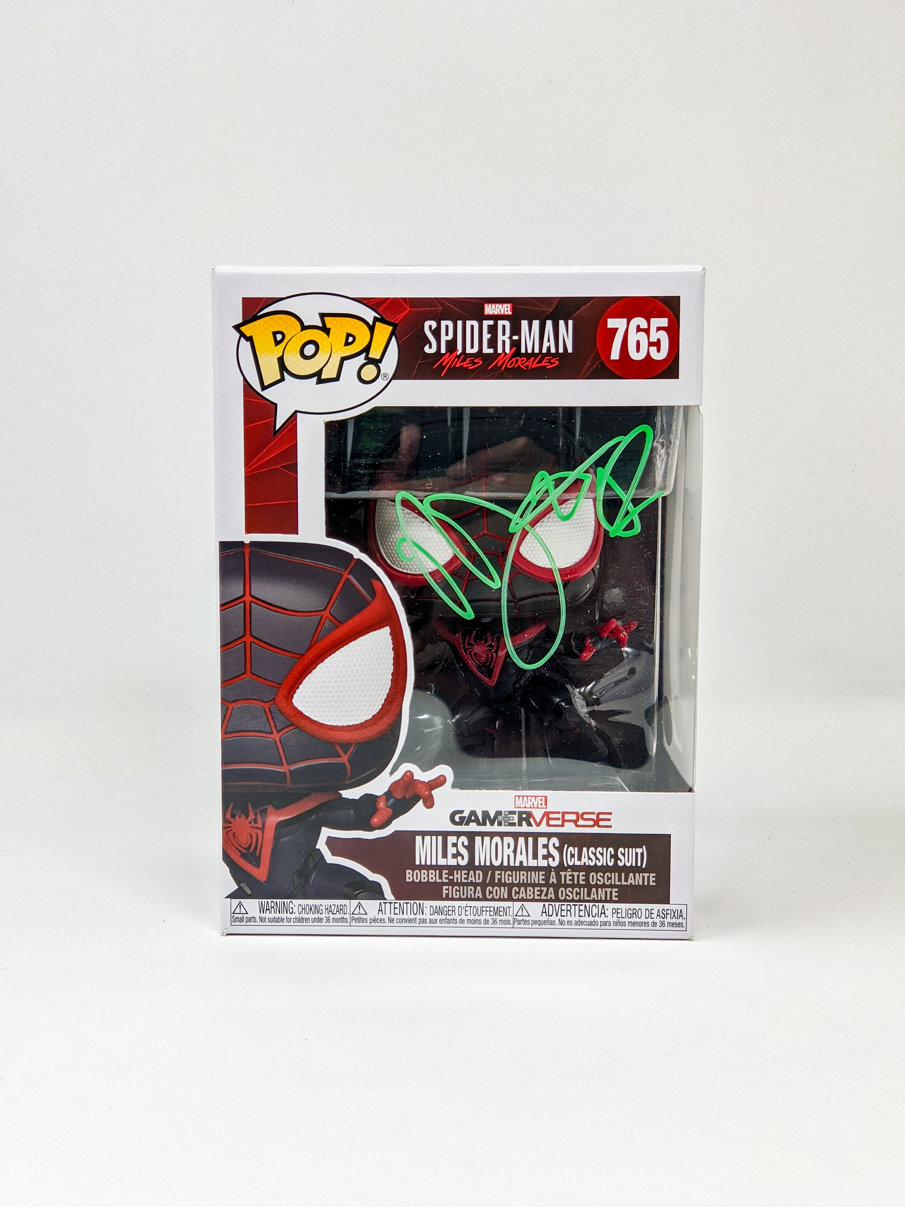 Nadji Jeter Spider-Man Miles Morales Classic Suit #765 Signed Funko Pop JSA Certified Autograph