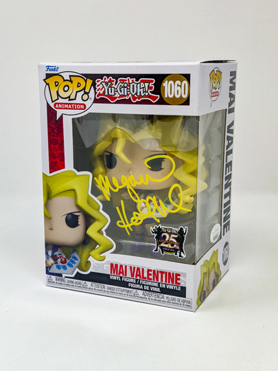 Megan Hollingshead YuGiOh Mai Valentine #1060 Signed Anniversary Funko Pop JSA Certified Autograph