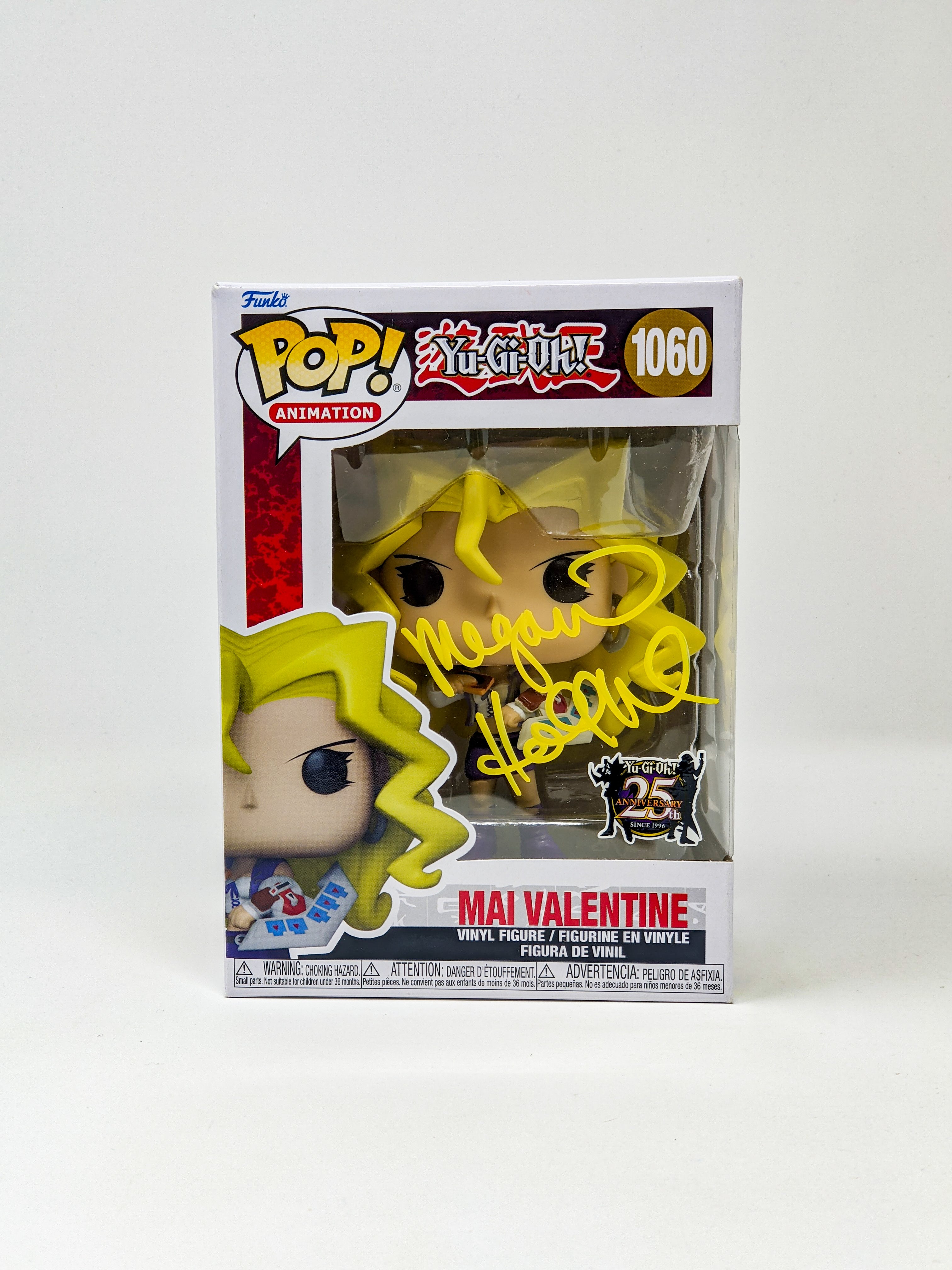 Megan Hollingshead YuGiOh Mai Valentine #1060 Signed Anniversary Funko Pop JSA Certified Autograph