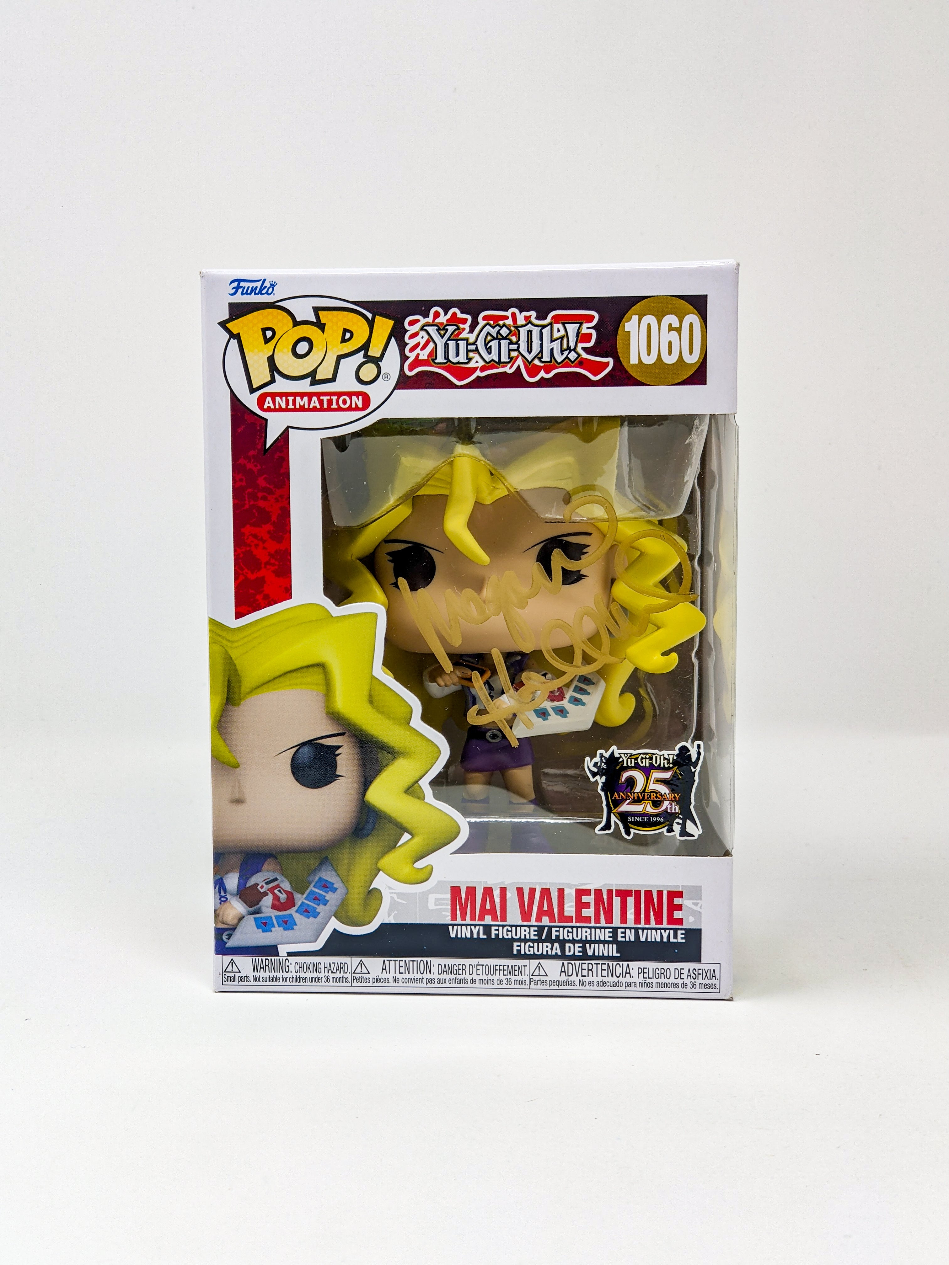 Megan Hollingshead YuGiOh Mai Valentine #1060 Signed Anniversary Funko Pop JSA Certified Autograph