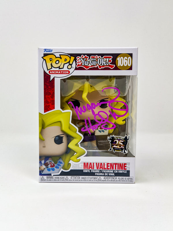 Megan Hollingshead YuGiOh Mai Valentine #1060 Signed Anniversary Funko Pop JSA Certified Autograph