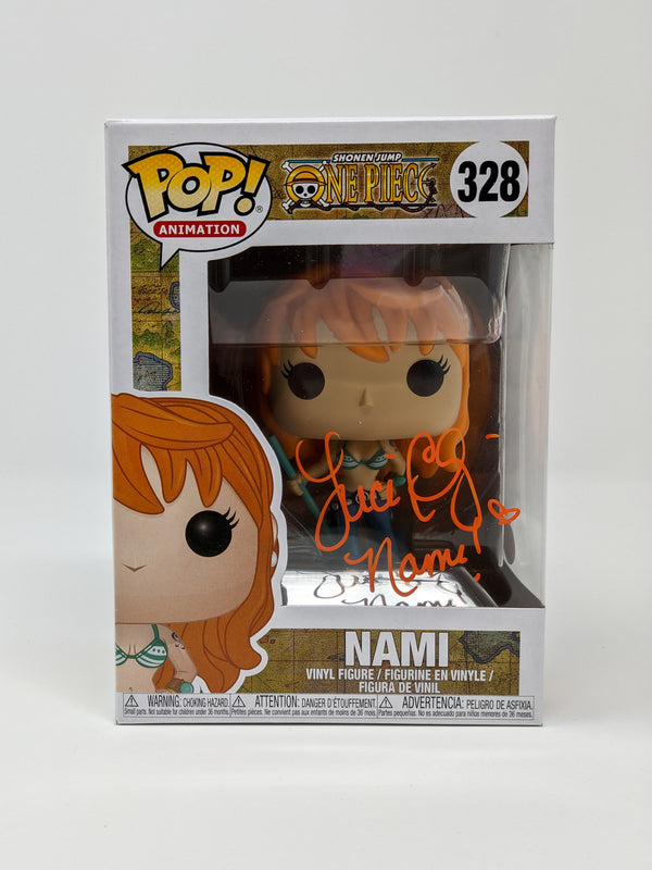 Luci Christian One Piece Nami #328 Signed Funko Pop JSA Certified Autograph