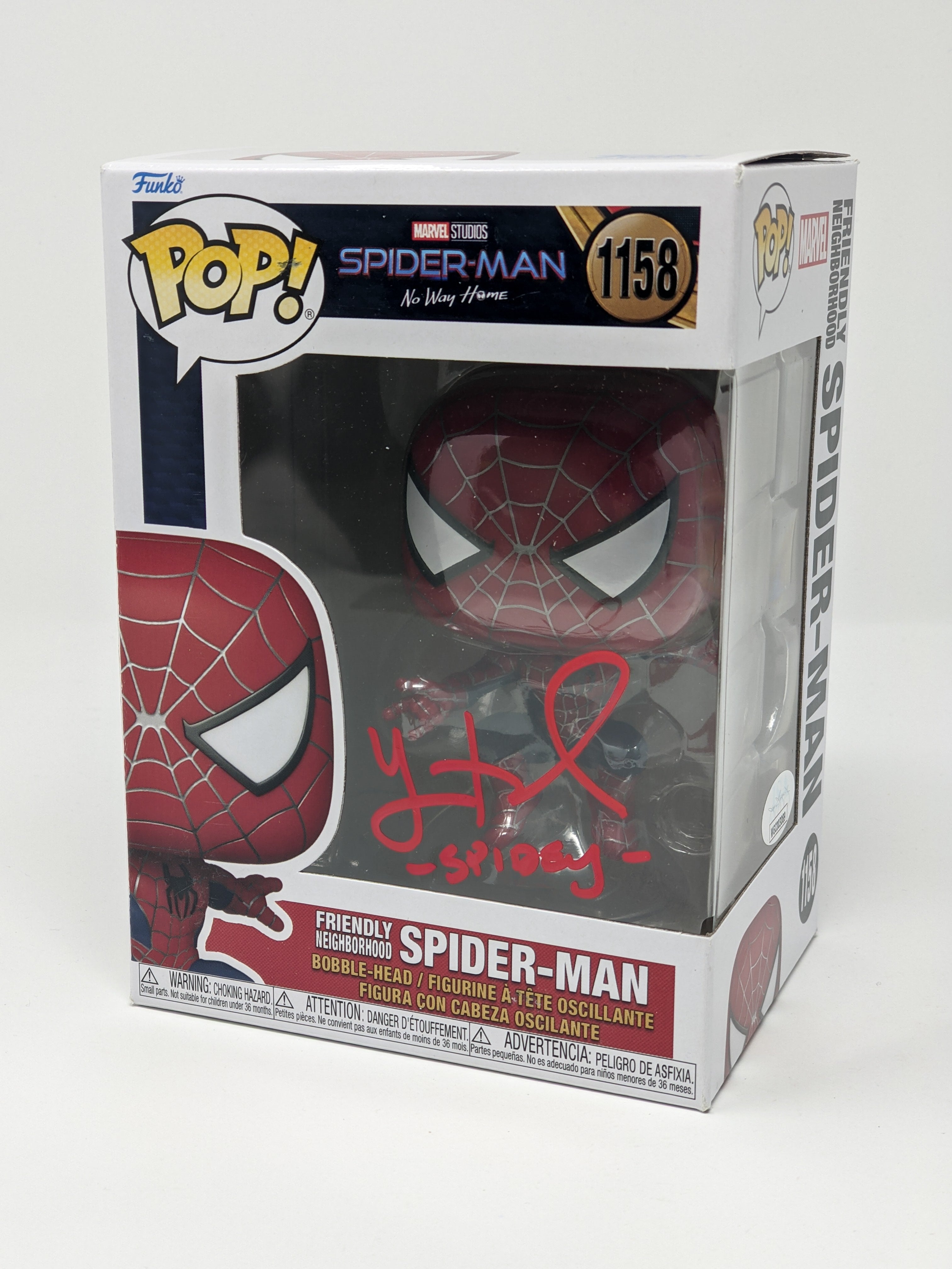 Yuri Lowenthal The Amazing Spiderman #1158 Signed Funko Pop JSA Certified Autograph