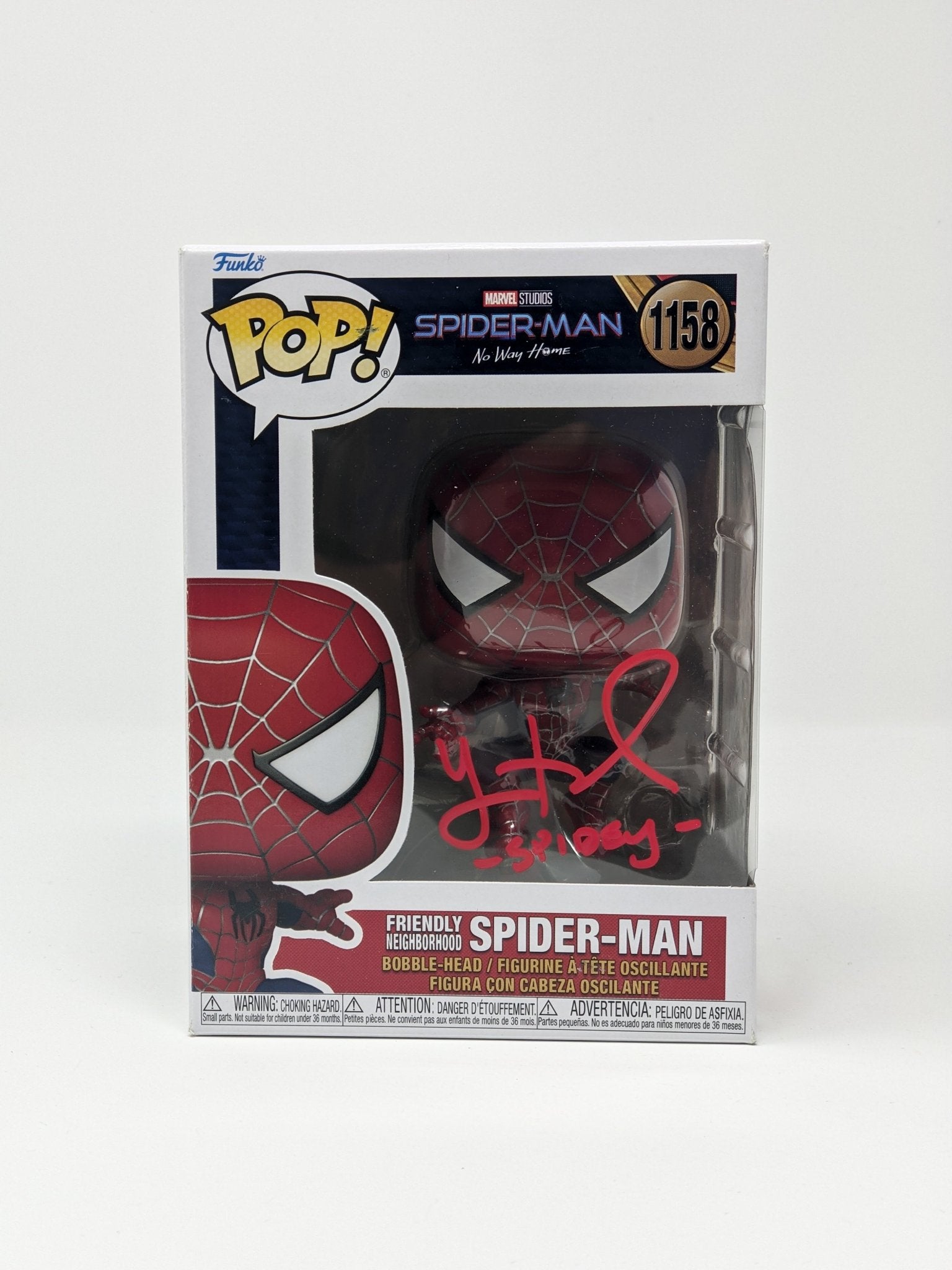 Yuri Lowenthal The Amazing Spiderman #1158 Signed Funko Pop JSA Certif