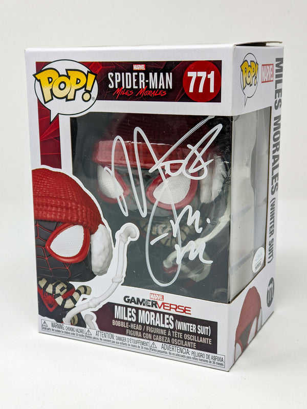 Nadji Jeter Spider-Man Miles Morales Winter Suit #771 Signed Funko Pop JSA Certified Autograph