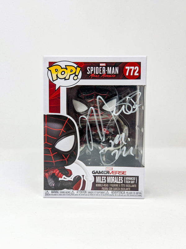 Nadji Jeter Spider-Man Miles Morales Advanced Tech Suit #772 Signed Funko Pop JSA Certified Autograph