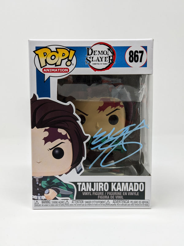 Zach Aguilar Demon Slayer Tanjiro Kamado #867 Signed Funko Pop JSA Certified Autograph GalaxyCon