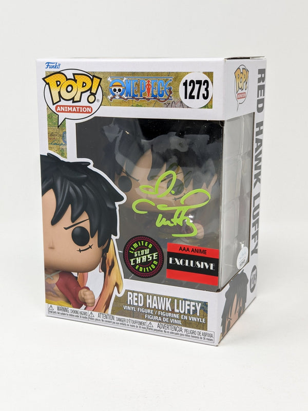 Colleen Clinkenbeard One Piece Red Hawk Luffy #1273 Exclusive CHASE Glow Signed Funko Pop JSA Certified Autograph