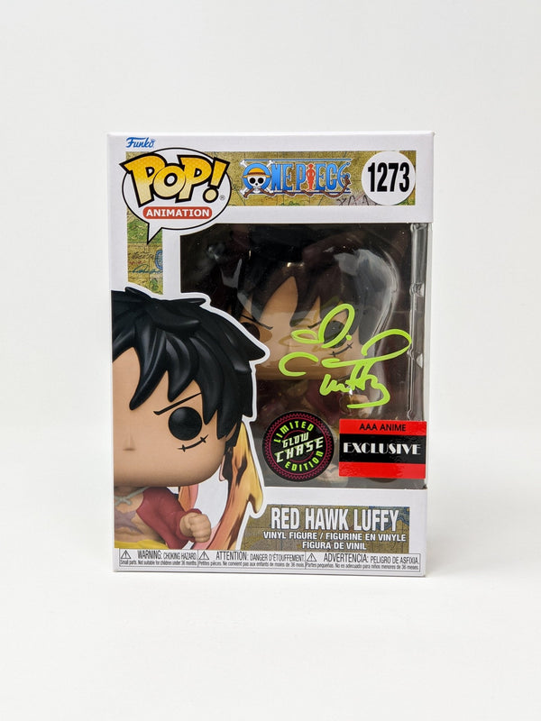 Colleen Clinkenbeard One Piece Red Hawk Luffy #1273 Exclusive CHASE Glow Signed Funko Pop JSA Certified Autograph