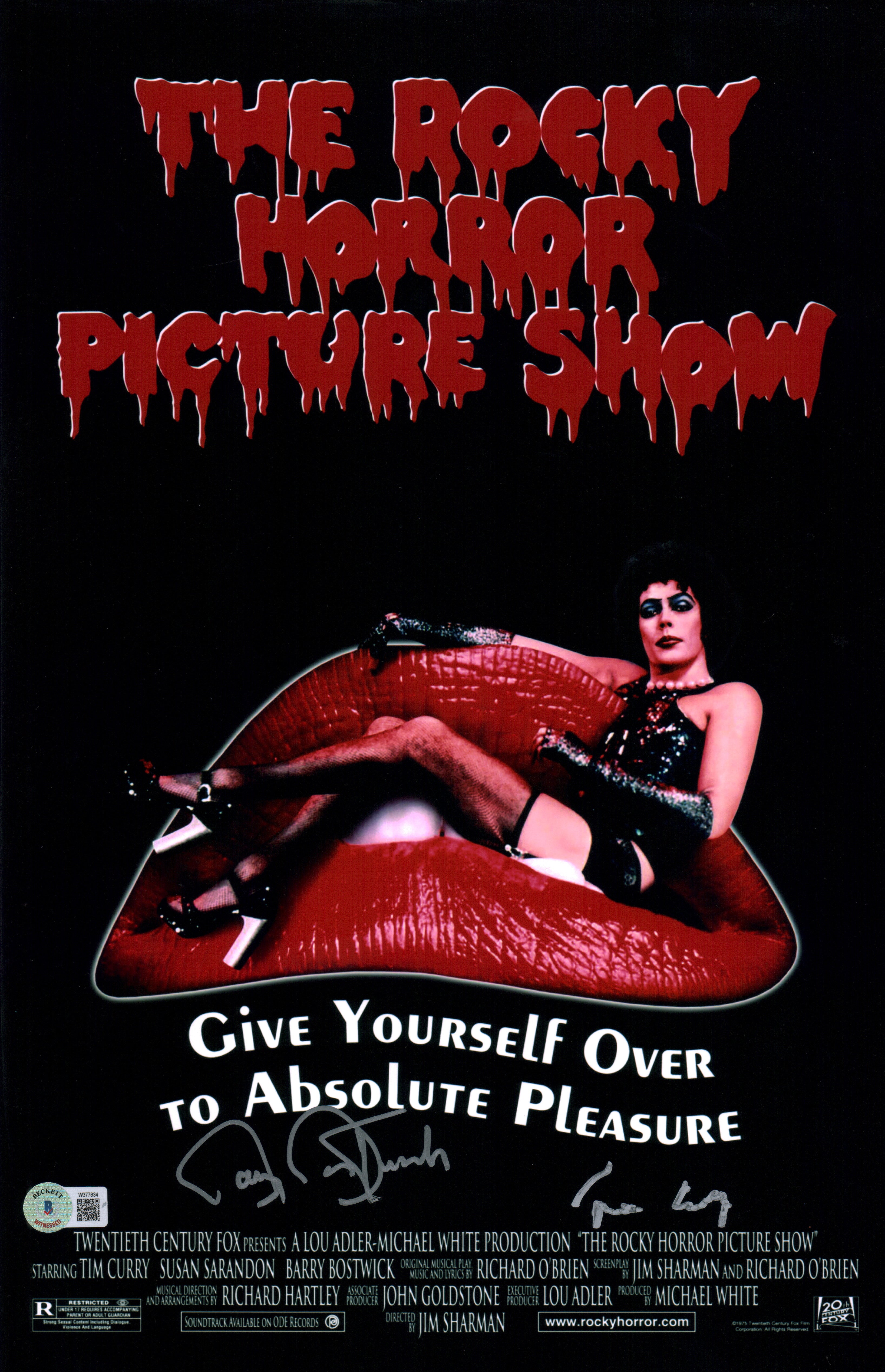 Rocky Horror Picture Show RHPS 11x17 Signed Bostwick Curry Cast Photo Poster JSA Beckett Certified COA Autograph