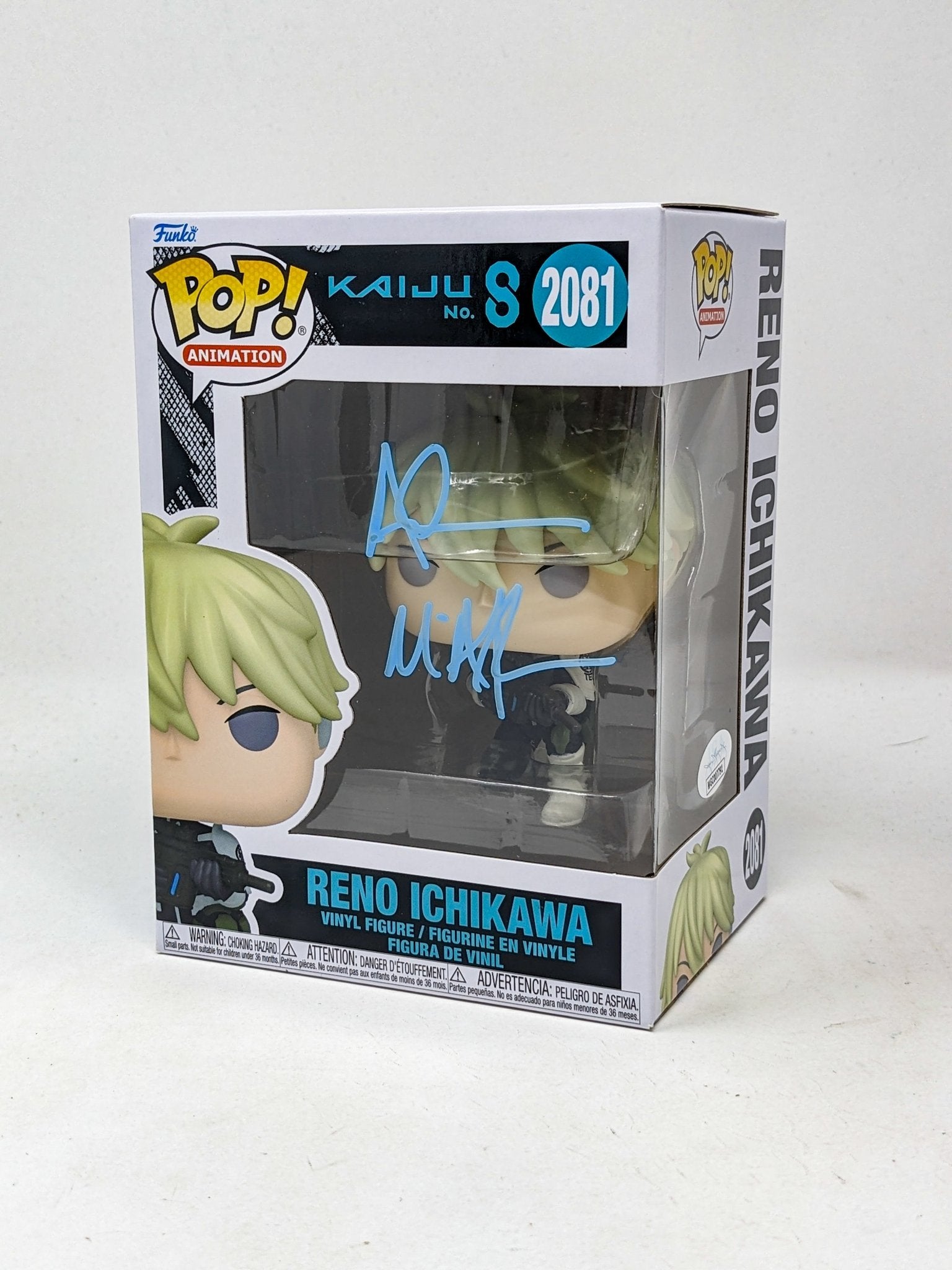 Adam McArthur Reno Ichikawa Kaiju No. 8 #2081 Signed Funko Pop JSA Certified Autograph