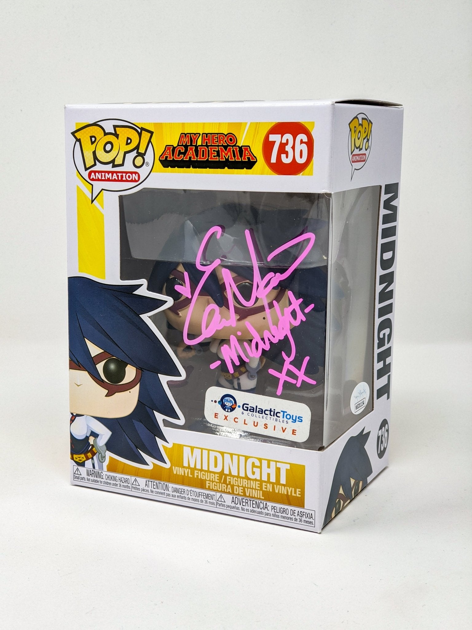 Elizabeth Maxwell My Hero Academia Midnight #736 Exclusive Signed Funko Pop JSA Certified Autograph
