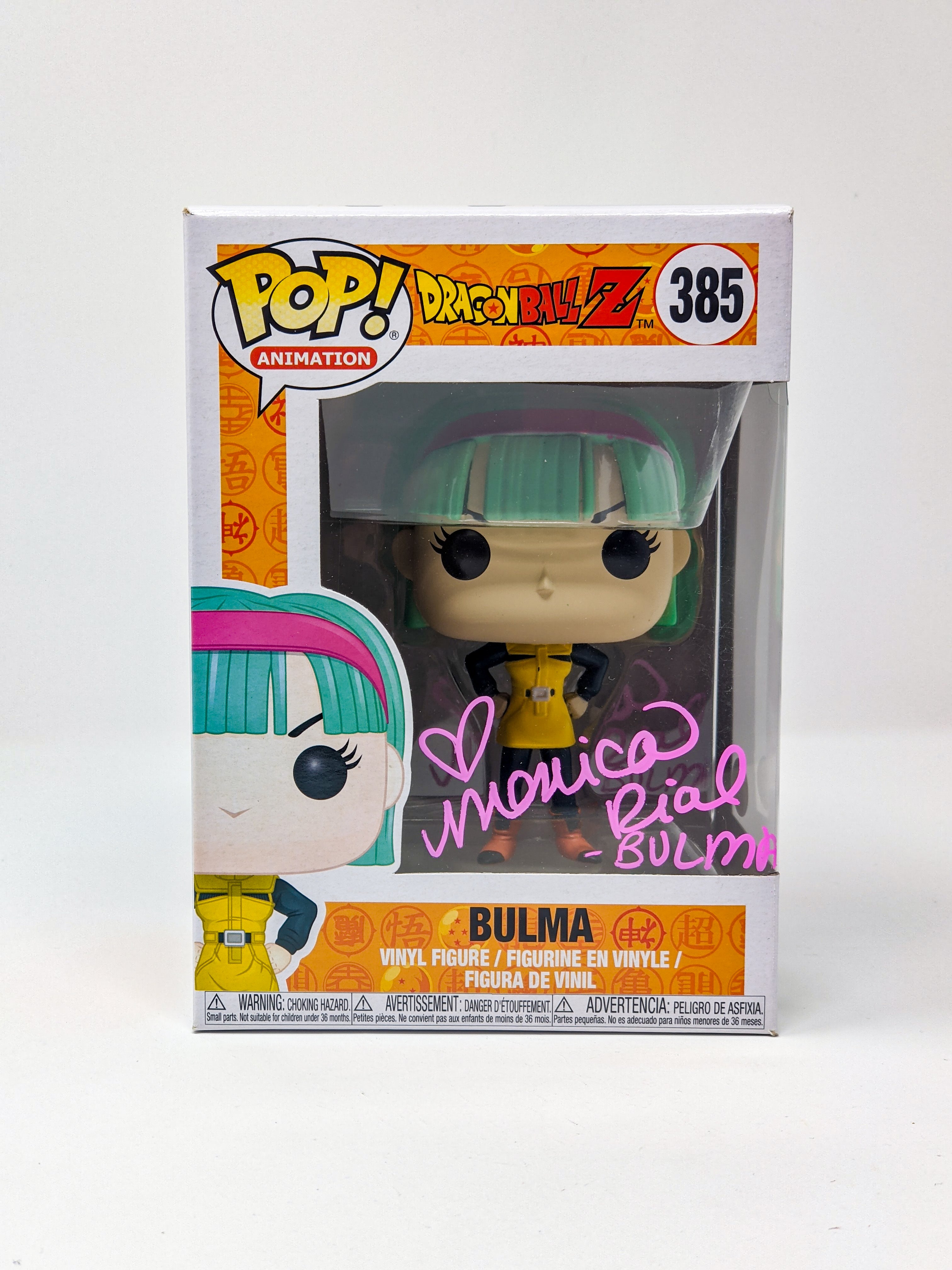 Monica Rial Dragon Ball Z Bulma #385 Signed Funko Pop JSA Certified Autograph