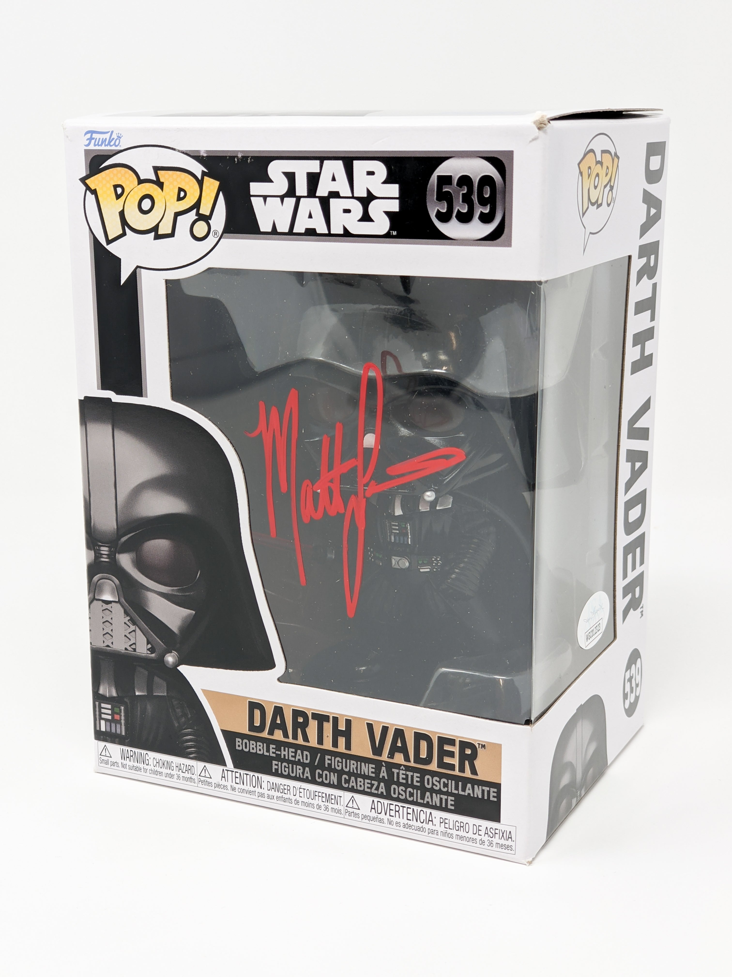 Matt Lanter Darth Vader #539 Signed Funko Pop JSA Certified Autograph