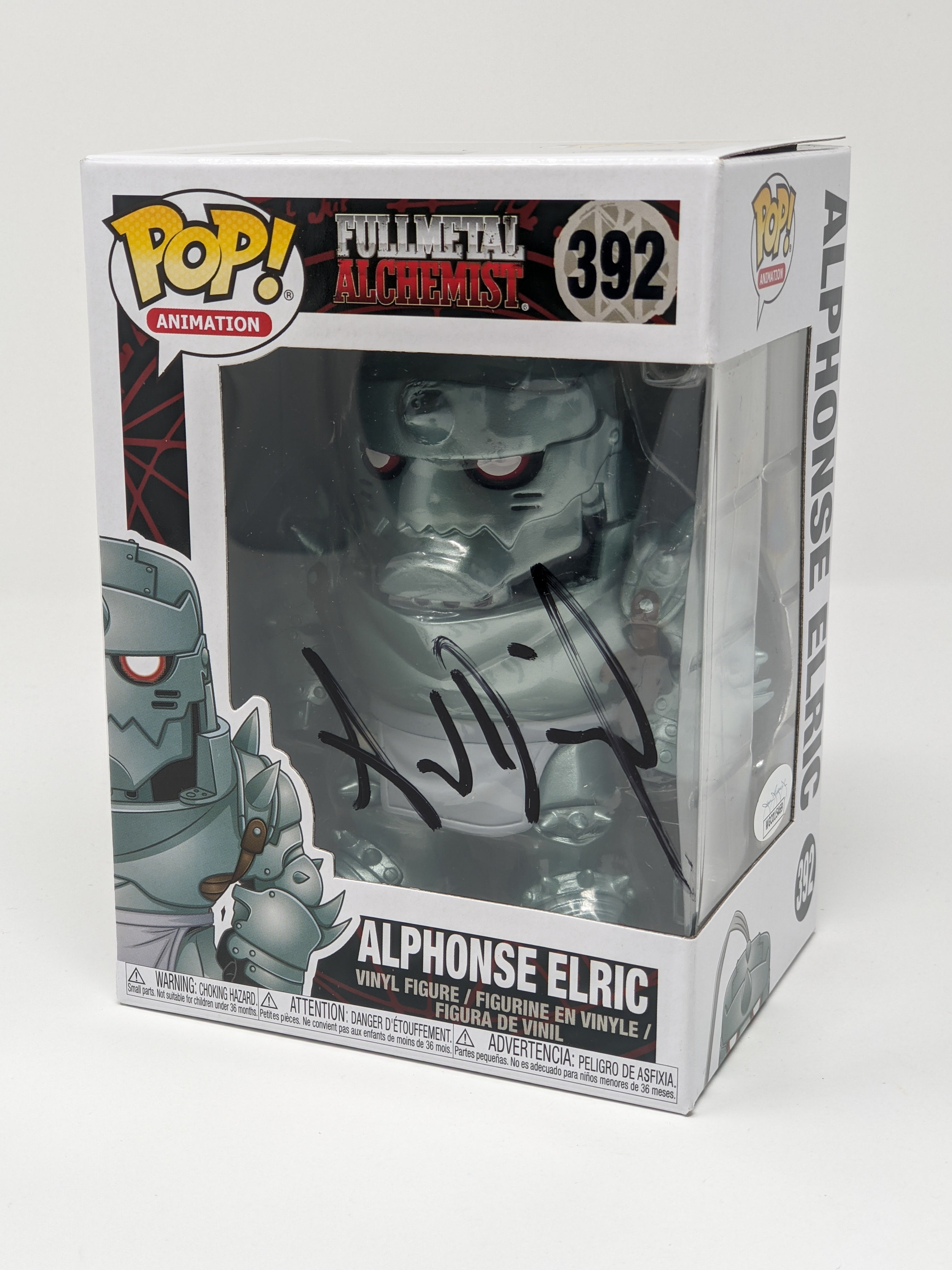 Aaron Dismuke Fullmetal Alchemist Alphonse Elric #392 Signed Funko Pop JSA Certified Autograph GalaxyCon
