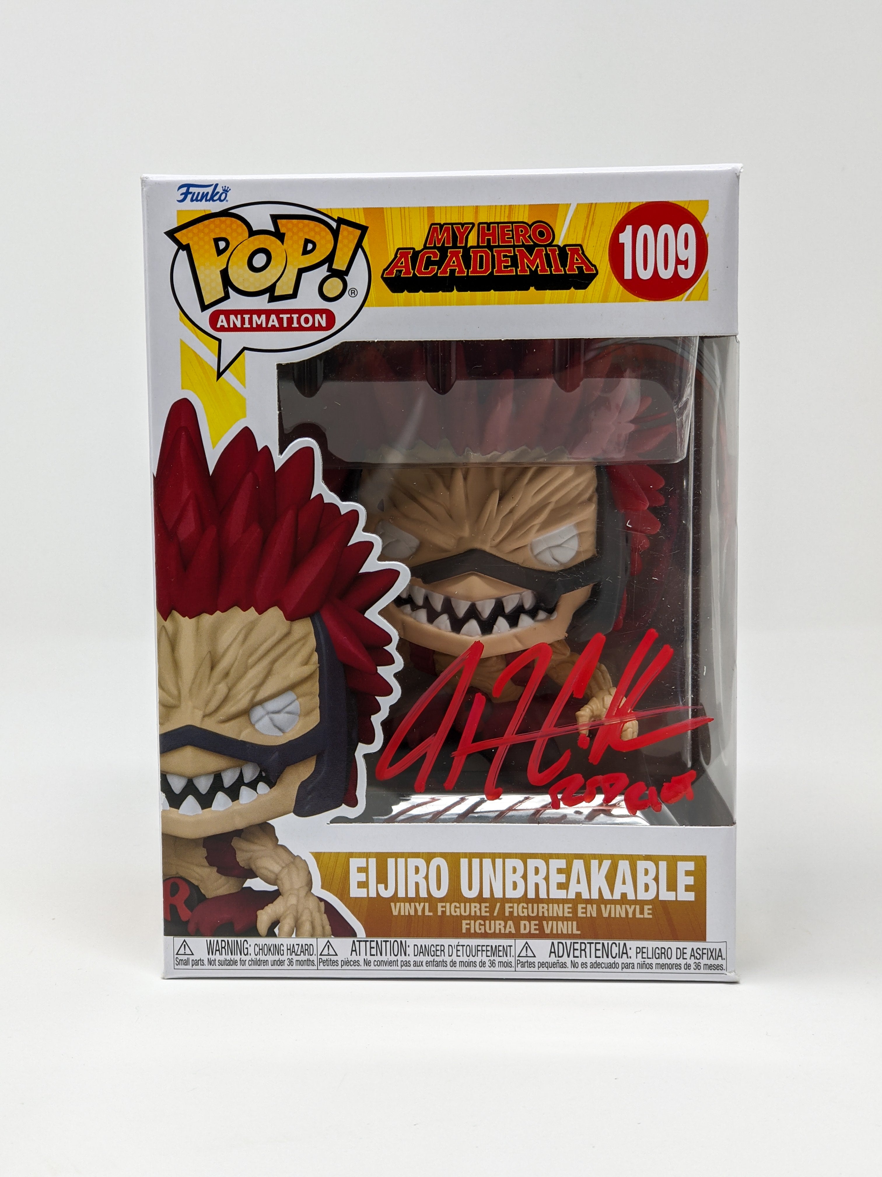 Justin Cook My Hero Academia Eijiro Unbreakable #1009 Signed Funko Pop JSA Certified Autograph GalaxyCon