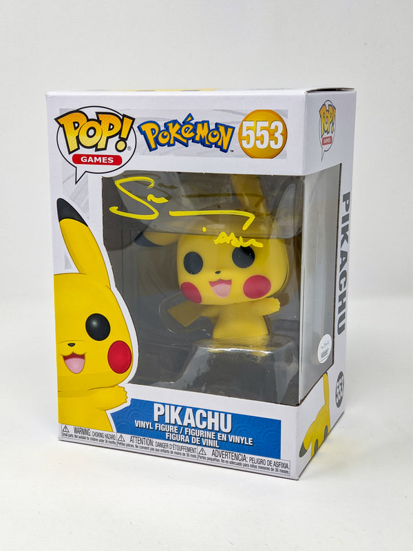Sarah Natochenny Pokemon Pikachu (Waving) #553 Signed Funko Pop JSA Certified Autograph