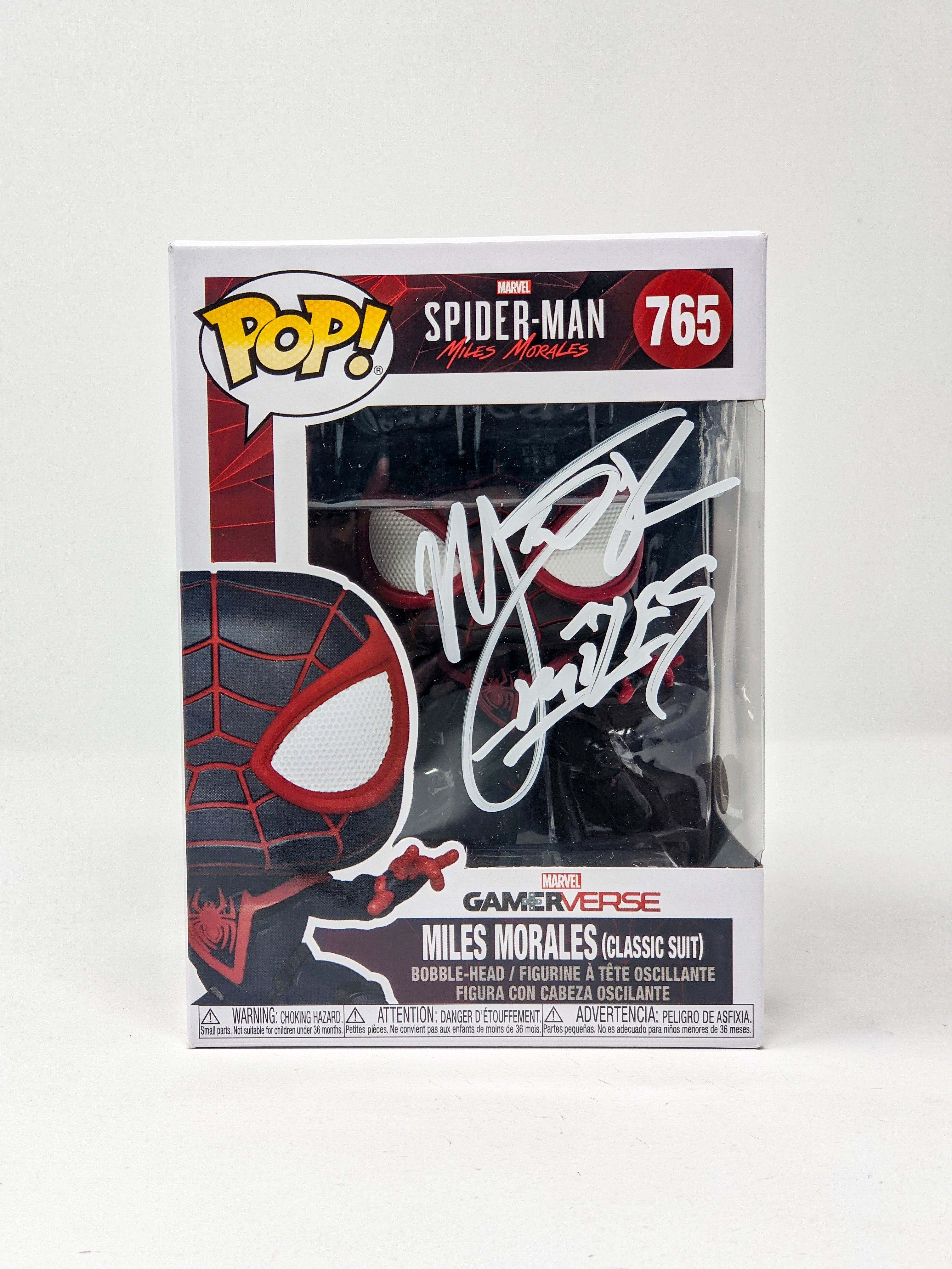 Nadji Jeter Spider-Man Miles Morales Classic Suit #765 Signed Funko Pop JSA Certified Autograph GalaxyCon