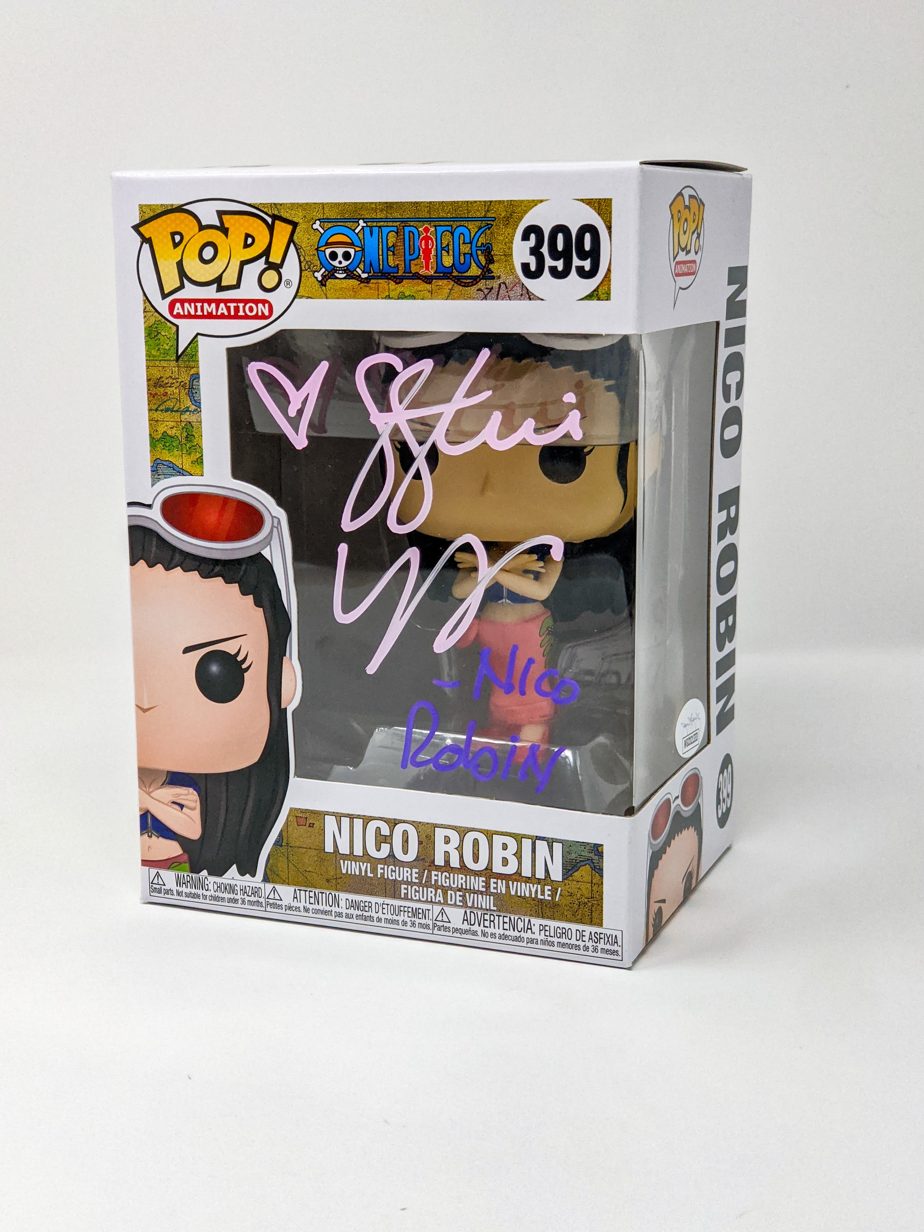 Stephanie Young One Piece Nico Robin #399 Signed Funko Pop JSA Certified Autograph