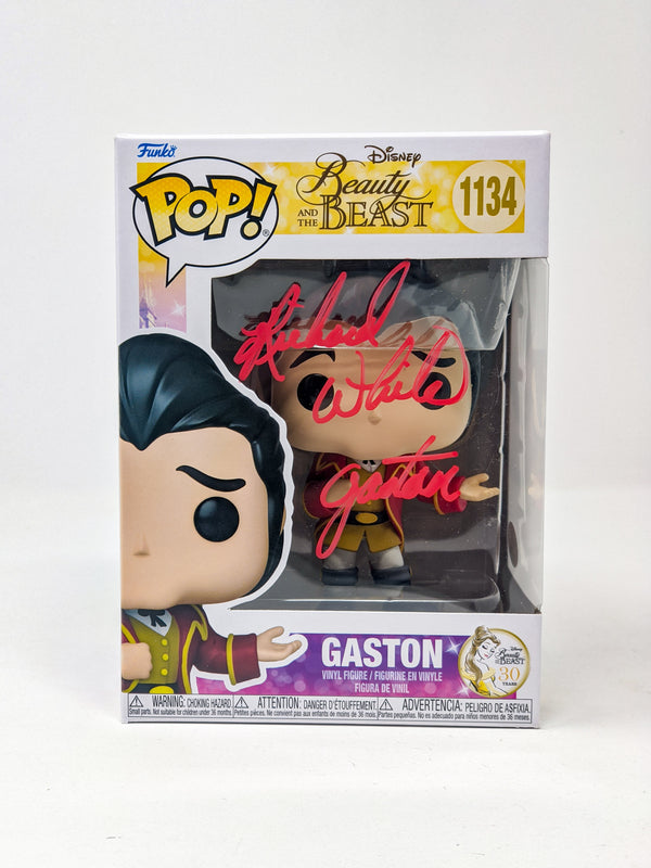 Richard White Disney Beauty and the Beast Gaston #1134 Signed Funko Pop JSA Certified Autograph GalaxyCon