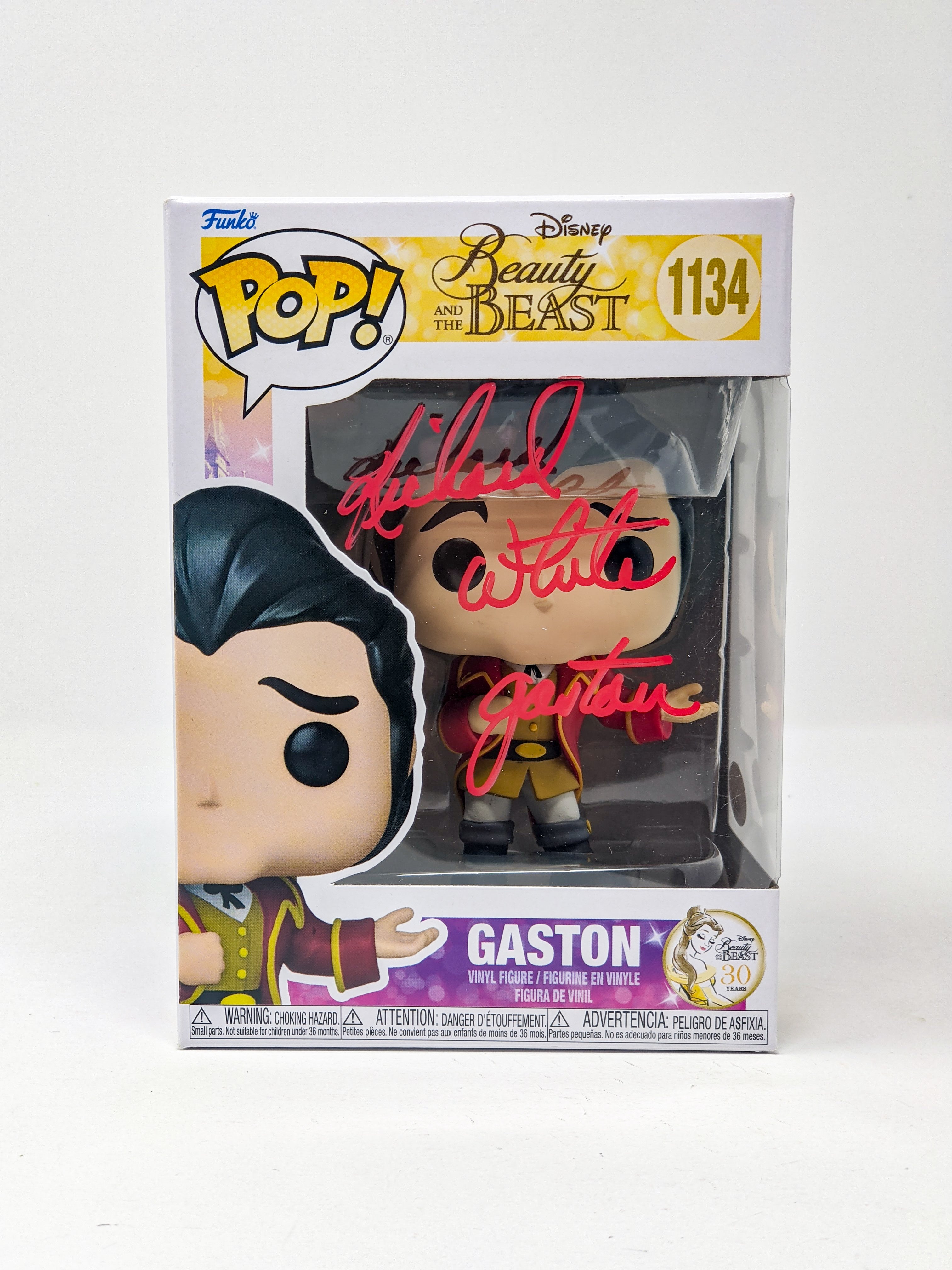 Richard White Disney Beauty and the Beast Gaston #1134 Signed Funko Pop JSA Certified Autograph GalaxyCon