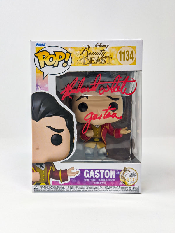 Richard White Disney Beauty and the Beast Gaston #1134 Signed Funko Pop JSA Certified Autograph GalaxyCon