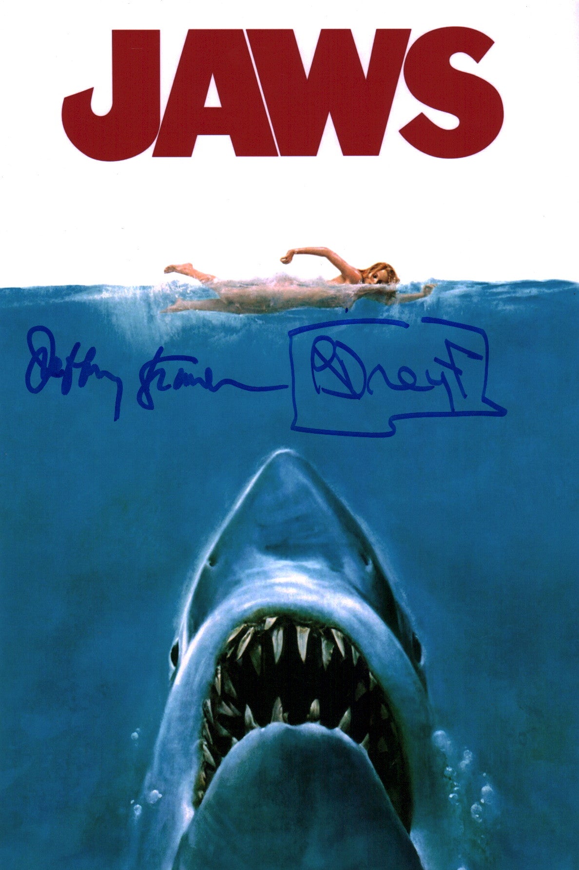 Jaws 8x12 Photo Cast x2 Signed Dreyfuss, Kramer JSA Certified Autograph