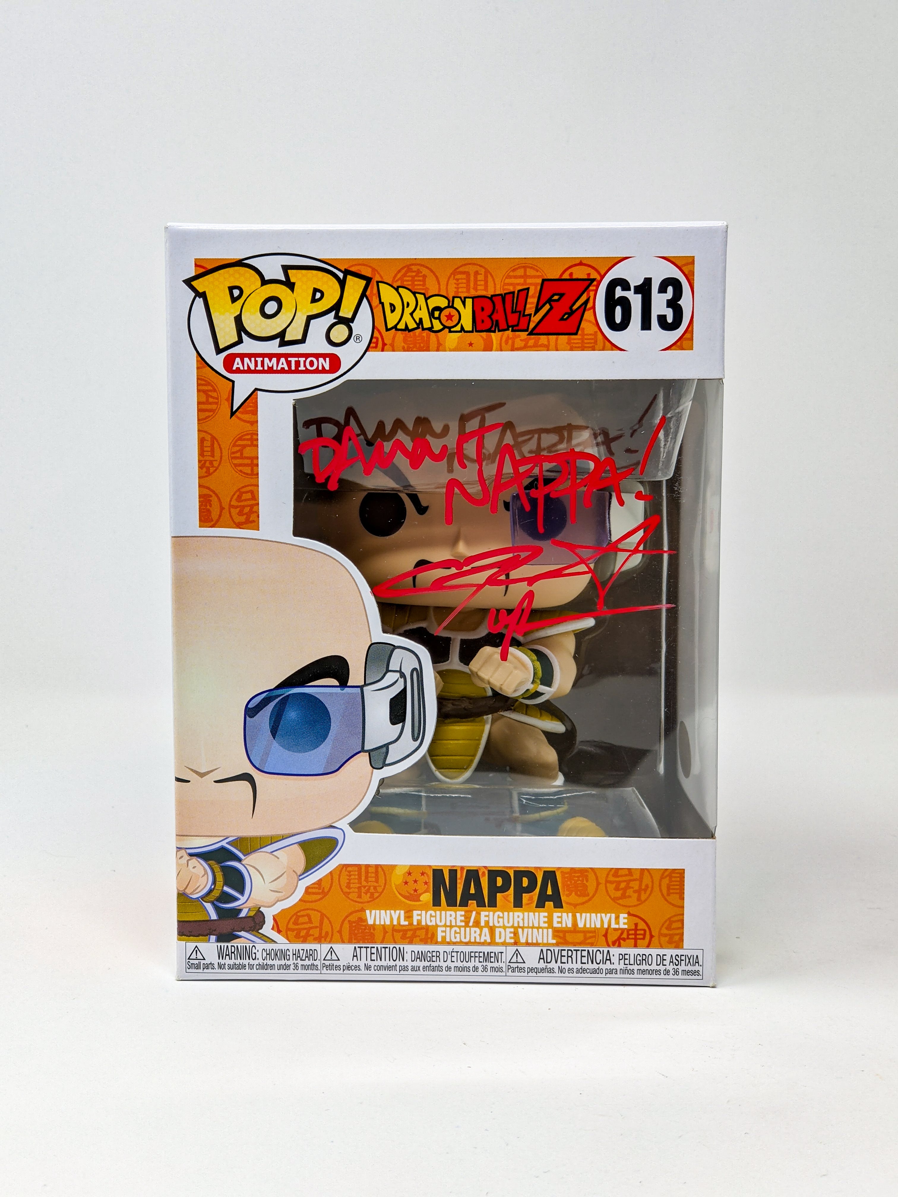 Chris Sabat Dragon Ball Z Nappa #613 Signed Funko Pop JSA Certified Autograph