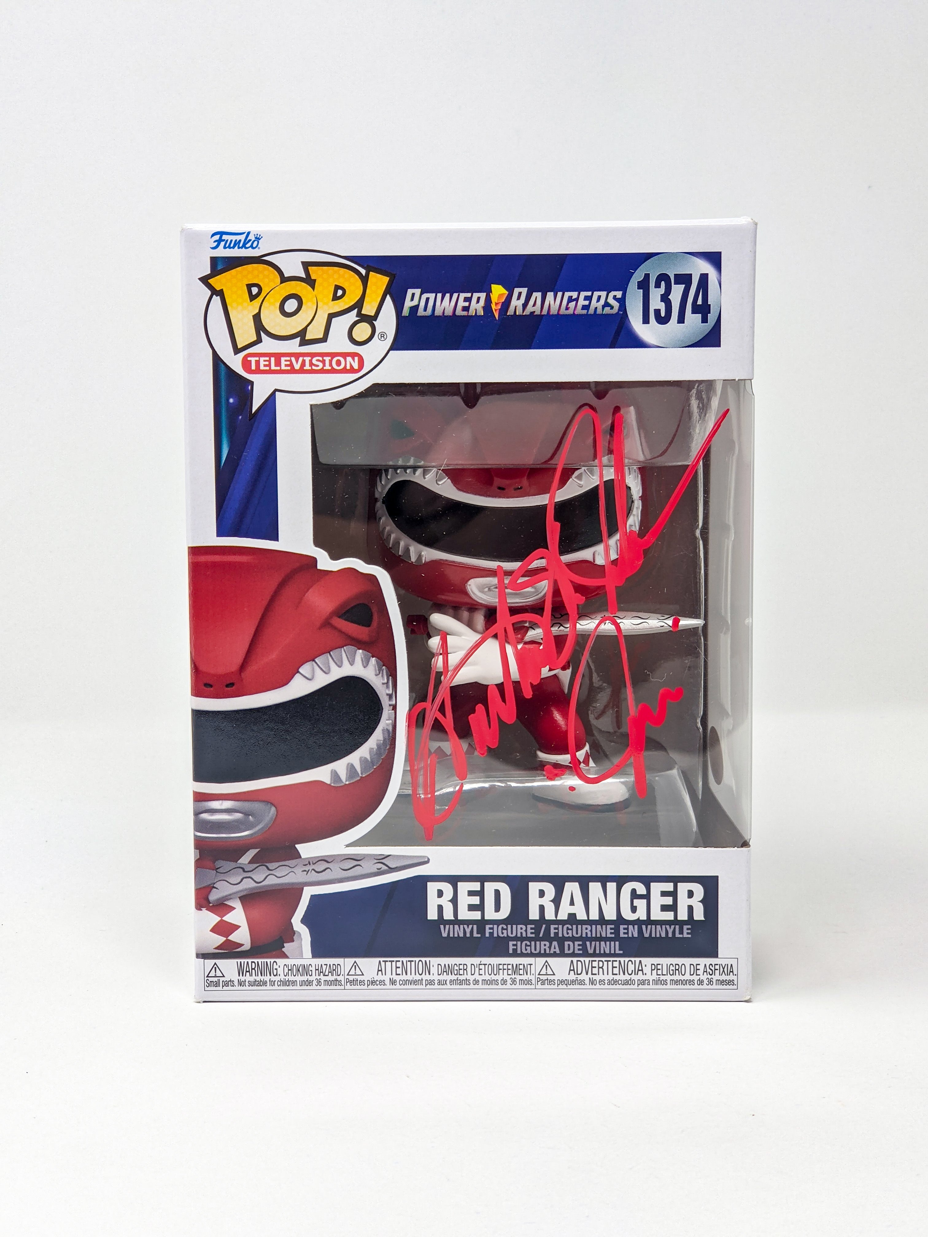Austin St John Power Rangers Red Ranger  #1374 Signed Funko Pop JSA Certified Autograph