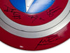 24 inch Captain America Premium Role Play Shield Cast x8 Signed Bettany, Cox, D'Onofrio, Rooker, Gunn, Strong, Marquand, Lilly JSA Certified Autograph