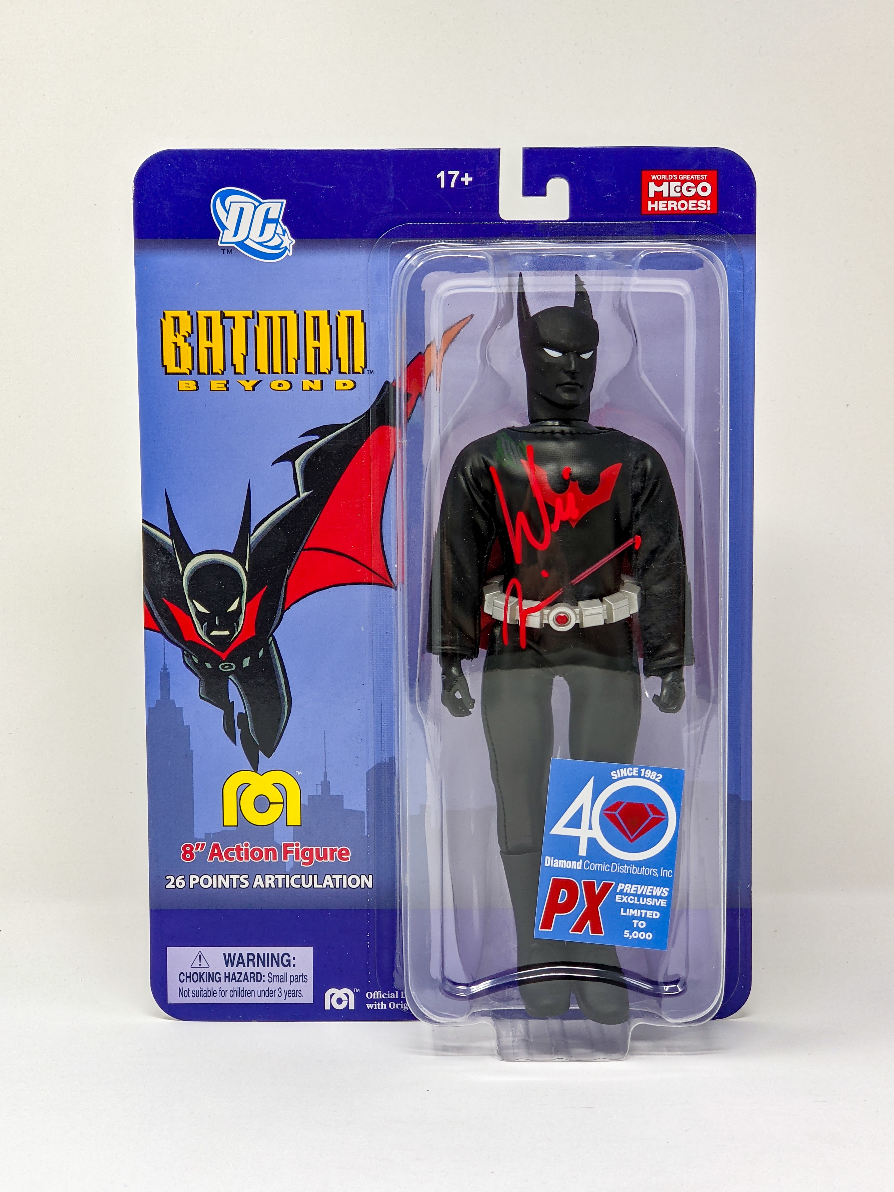 Will Friedle DC Batman Beyond Signed Exclusive Mego Action Figure JSA Certified Autograph