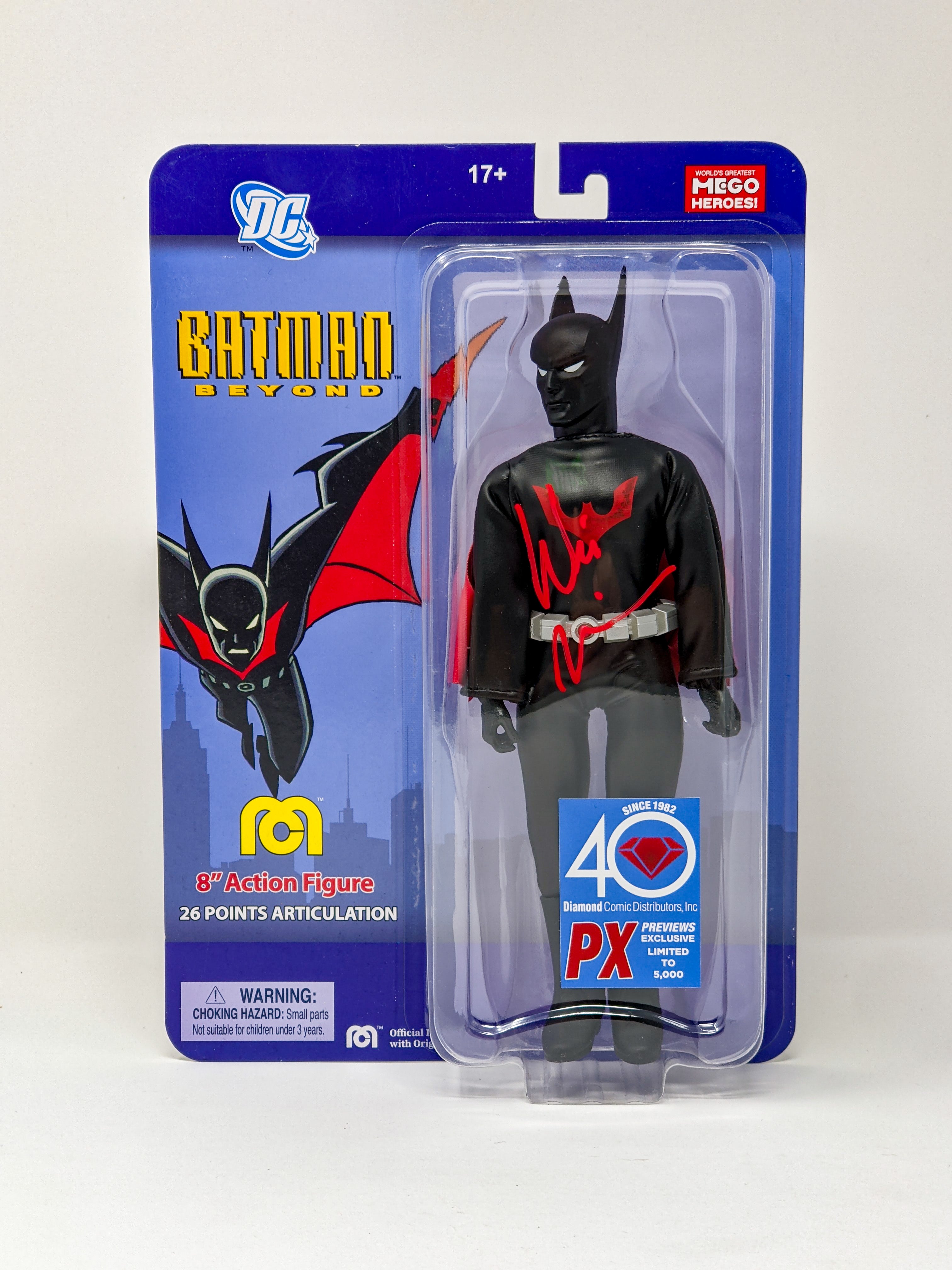 Will Friedle DC Batman Beyond Signed Exclusive Mego Action Figure JSA Certified Autograph